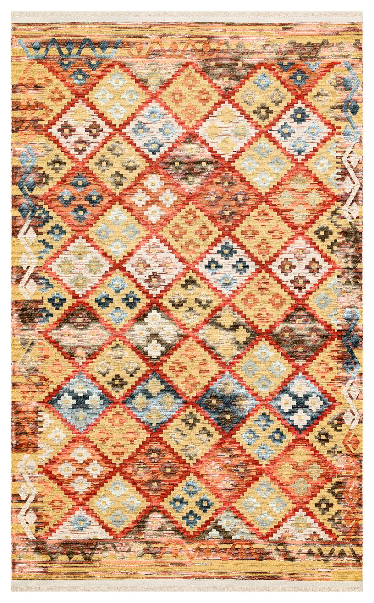 Nevmahall Nomad NMD05 Terra Çift Taraflı Yıkanabilir Pamuk Şönil Kilim