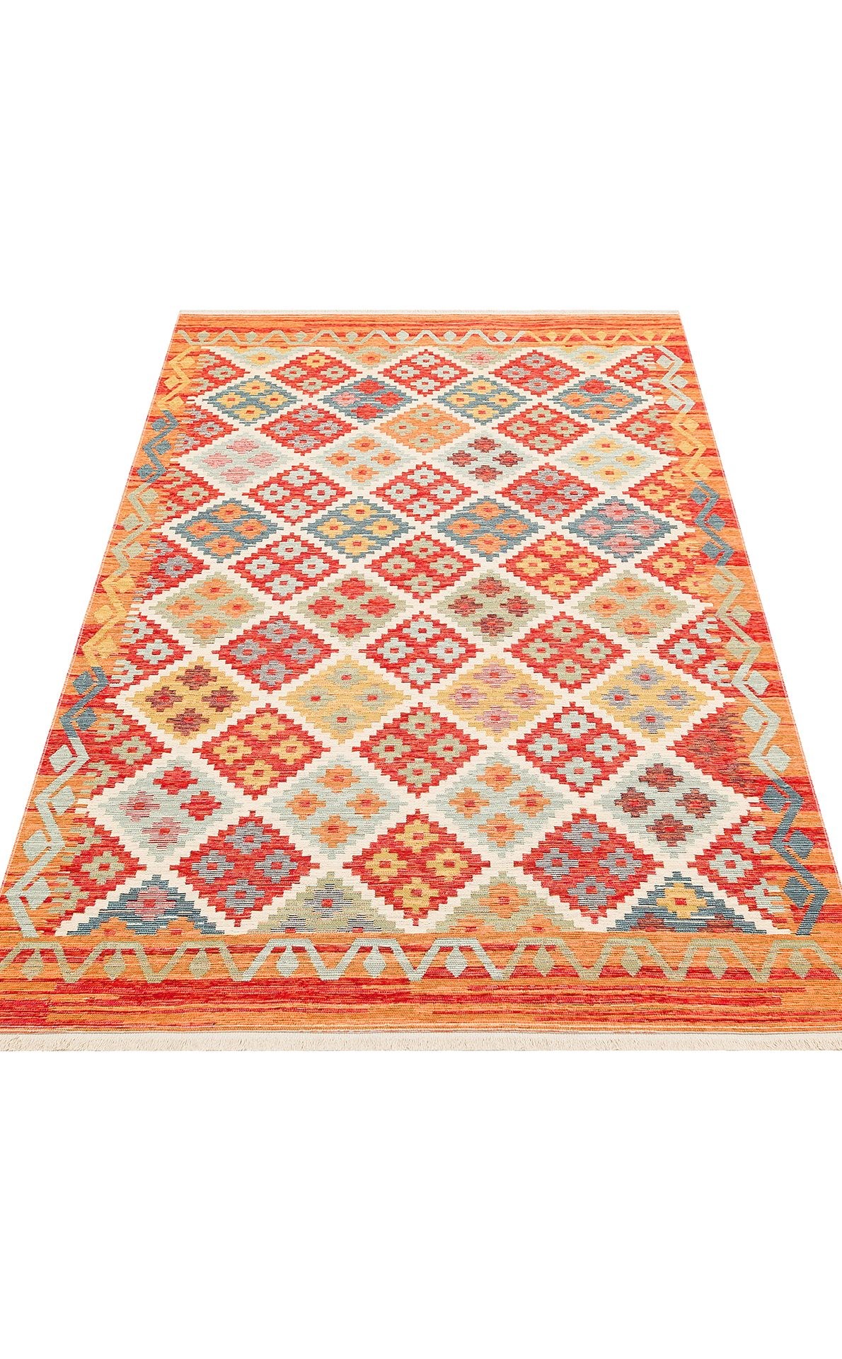 Nevmahall Nomad NMD05 Terra Çift Taraflı Yıkanabilir Pamuk Şönil Kilim