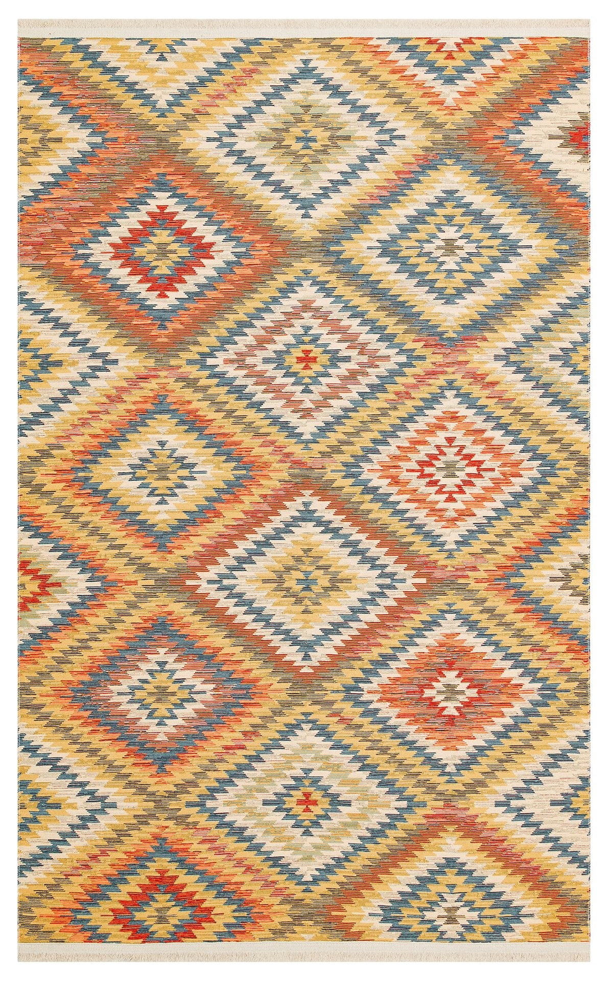 Nevmahall Nomad NMD07 Terra Çift Taraflı Yıkanabilir Pamuk Şönil Kilim