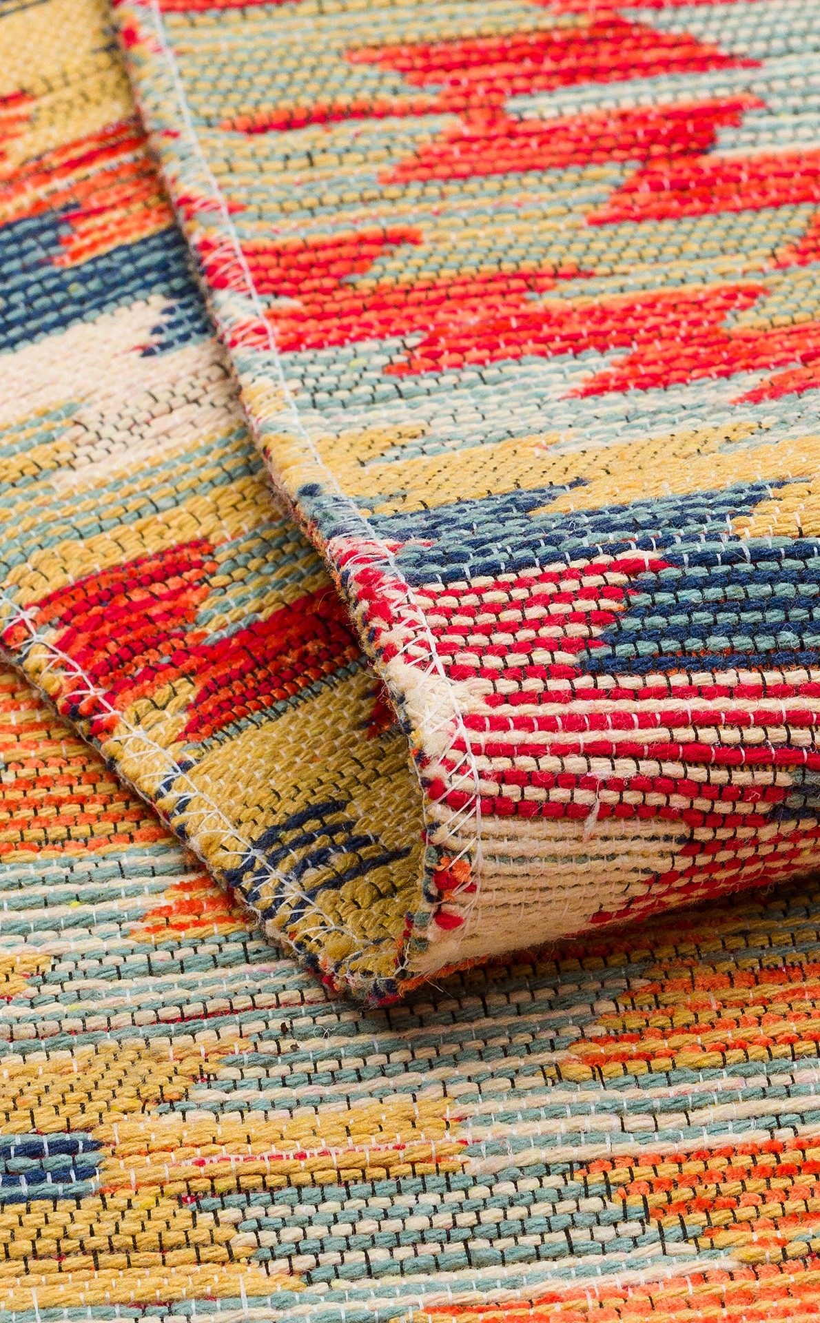 Nevmahall Nomad NMD07 Terra Çift Taraflı Yıkanabilir Pamuk Şönil Kilim
