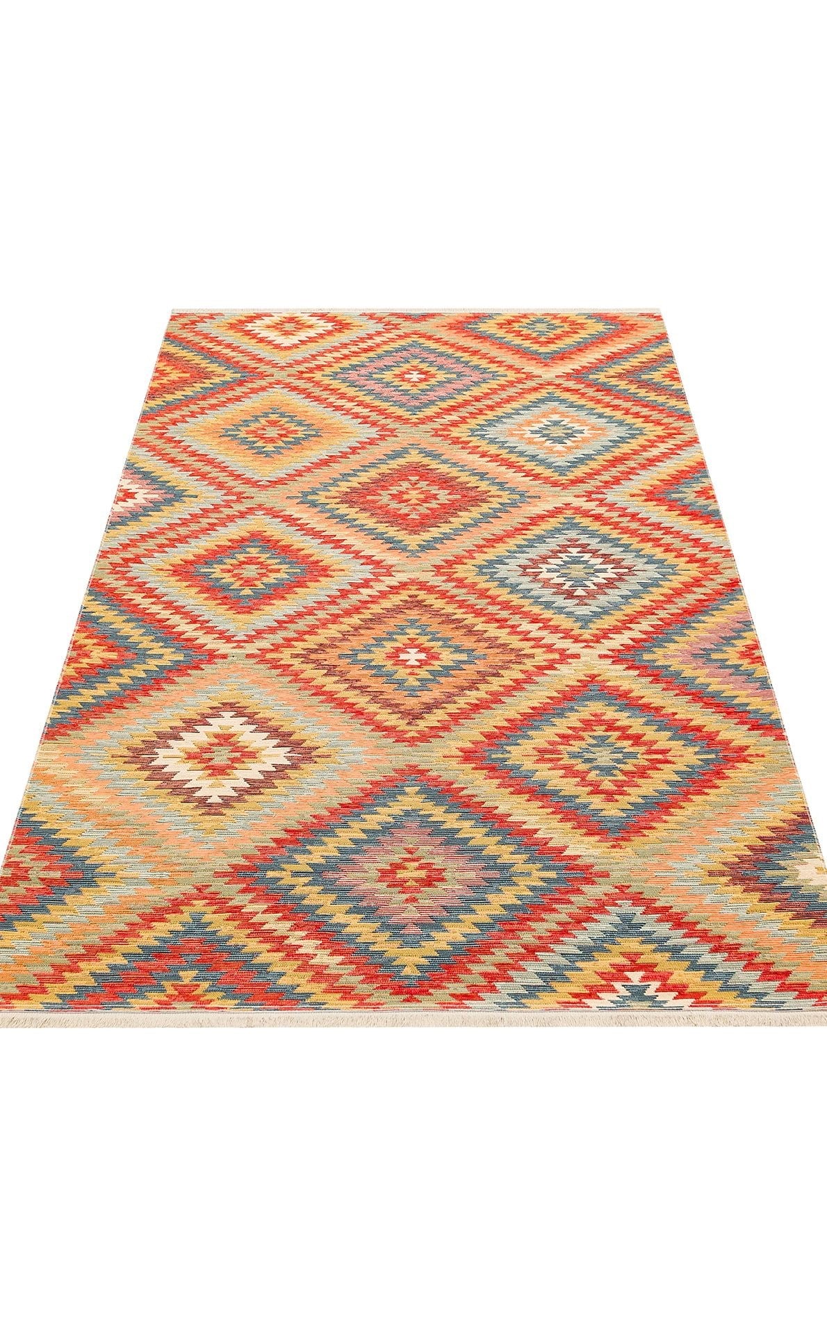 Nevmahall Nomad NMD07 Terra Çift Taraflı Yıkanabilir Pamuk Şönil Kilim