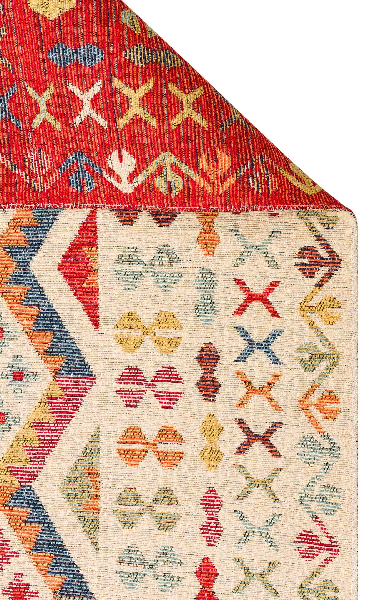 Nevmahall Nomad NMD08 Light Multy Çift Taraflı Yıkanabilir Pamuk Şönil Kilim