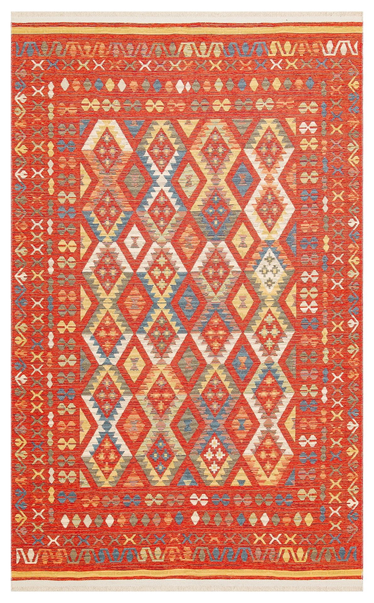 Nevmahall Nomad NMD08 Light Multy Çift Taraflı Yıkanabilir Pamuk Şönil Kilim