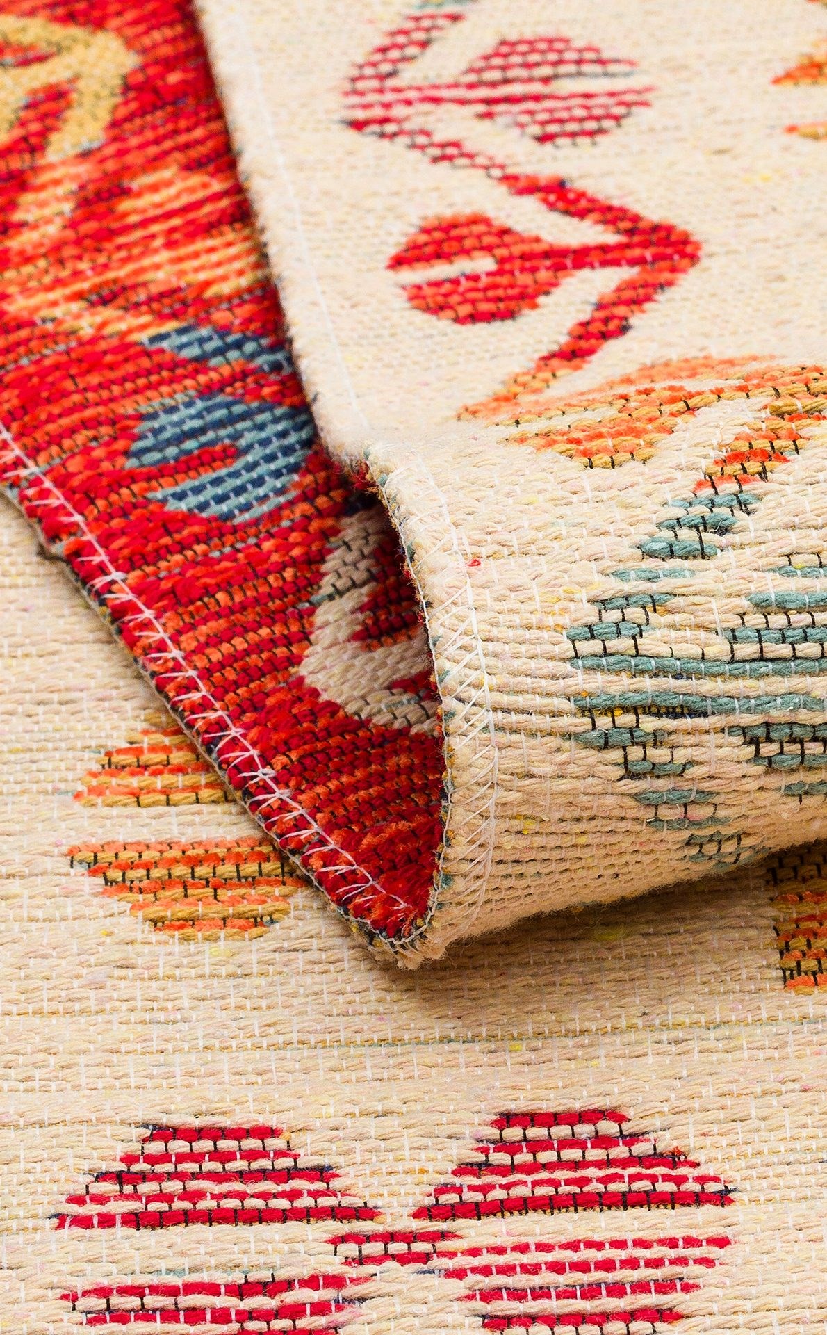 Nevmahall Nomad NMD08 Light Multy Çift Taraflı Yıkanabilir Pamuk Şönil Kilim