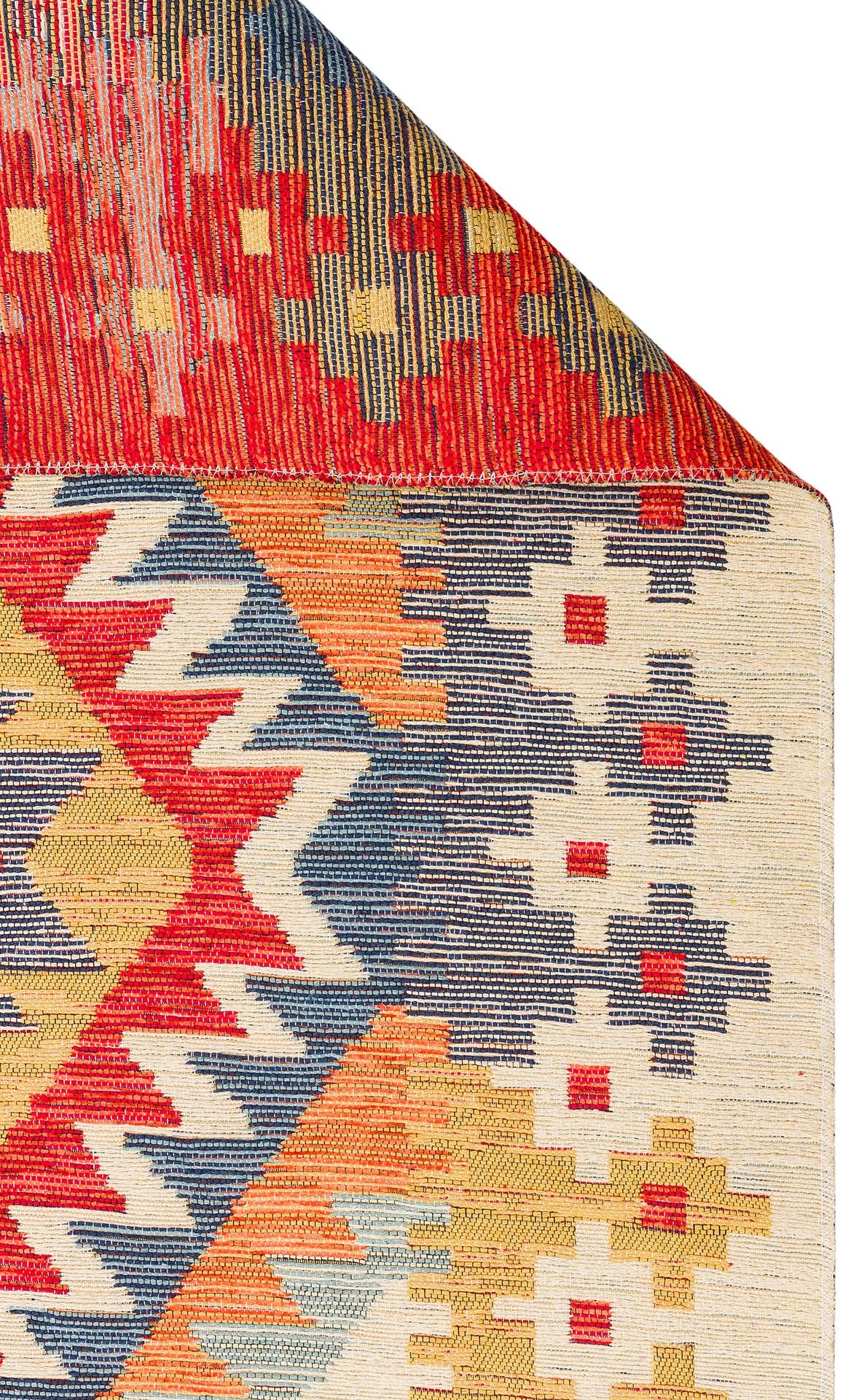 Nevmahall Nomad NMD09 Light Multy Çift Taraflı Yıkanabilir Pamuk Şönil Kilim