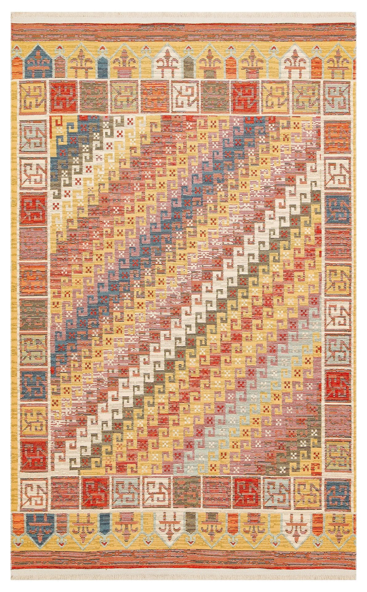 Nevmahall Nomad NMD11 Terra Çift Taraflı Yıkanabilir Pamuk Şönil Kilim