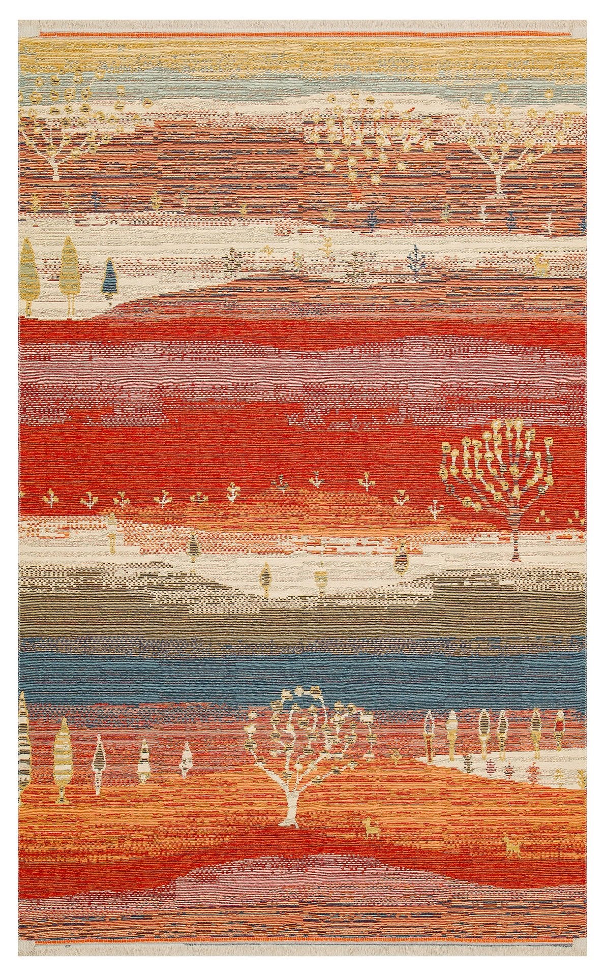 Nevmahall Nomad NMD12 Terra Çift Taraflı Yıkanabilir Pamuk Şönil Kilim
