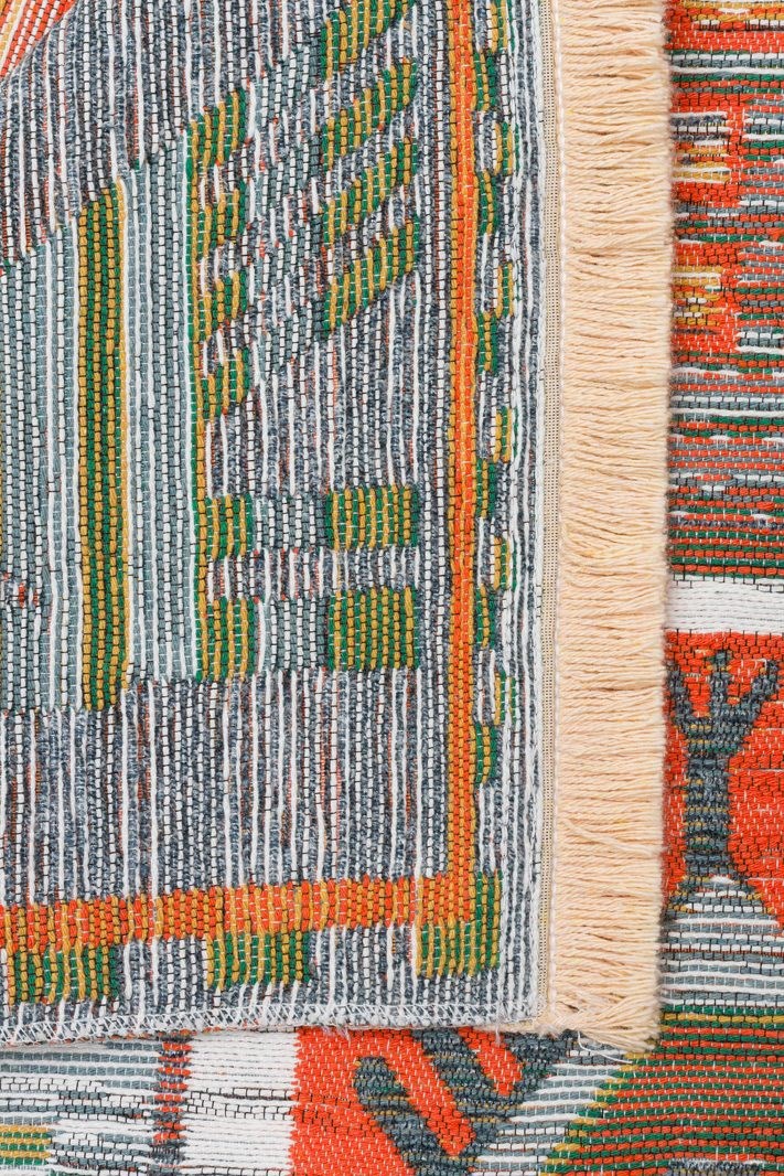 Nevmahall Nomad NMD14 Aqua Multy Çift Taraflı Yıkanabilir Pamuk Şönil Kilim
