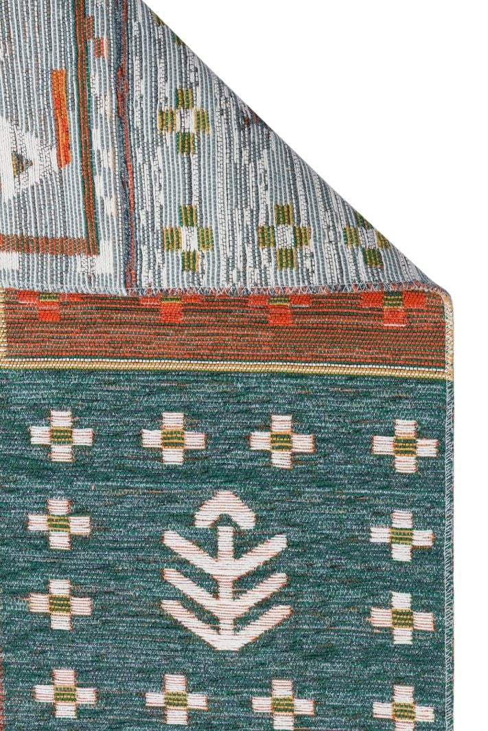 Nevmahall Nomad NMD14 Aqua Multy Çift Taraflı Yıkanabilir Pamuk Şönil Kilim