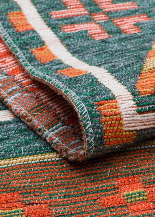 Nevmahall Nomad NMD14 Aqua Multy Çift Taraflı Yıkanabilir Pamuk Şönil Kilim