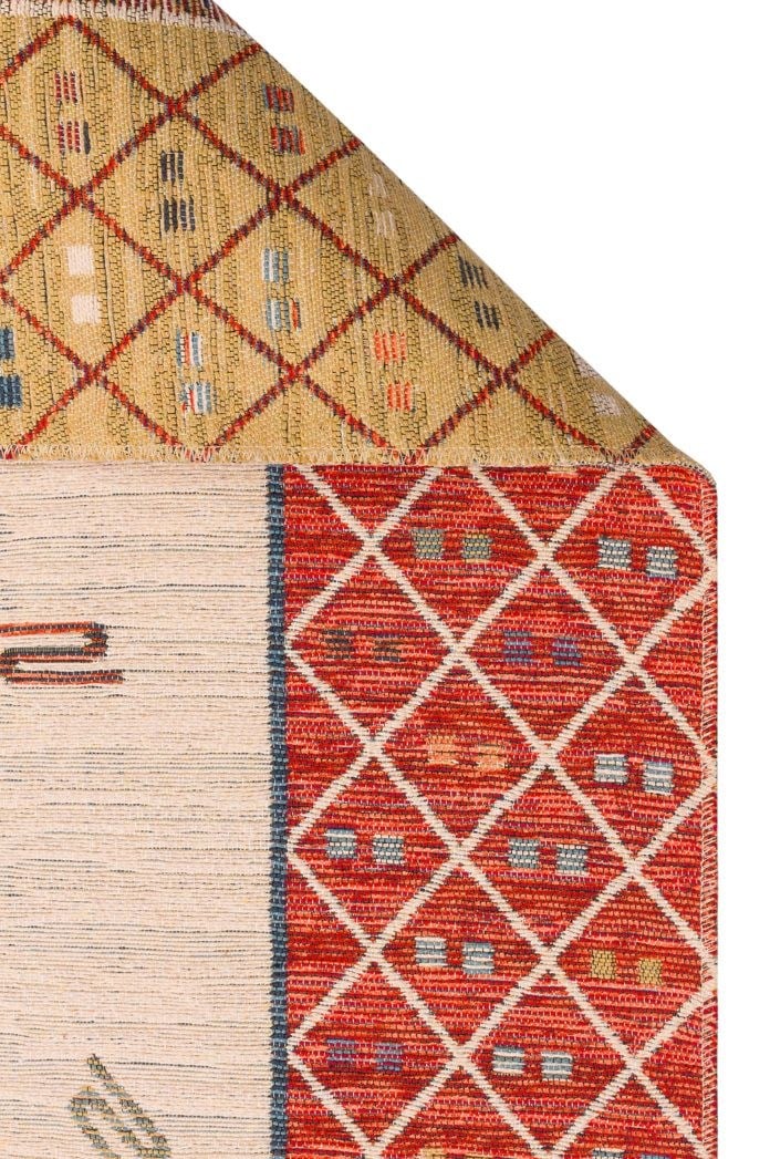 Nevmahall Nomad NMD15 Light Multy Çift Taraflı Yıkanabilir Pamuk Şönil Kilim