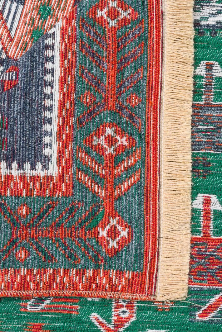 Nevmahall Nomad NMD16 Navy Çift Taraflı Yıkanabilir Pamuk Şönil Kilim