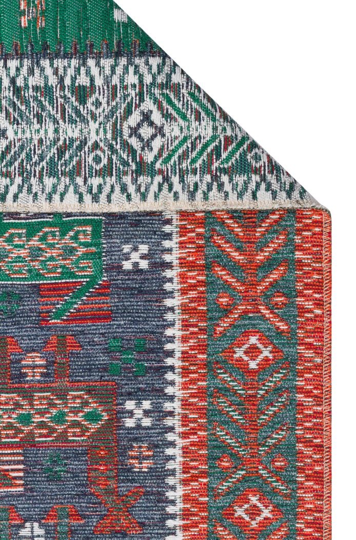 Nevmahall Nomad NMD16 Navy Çift Taraflı Yıkanabilir Pamuk Şönil Kilim