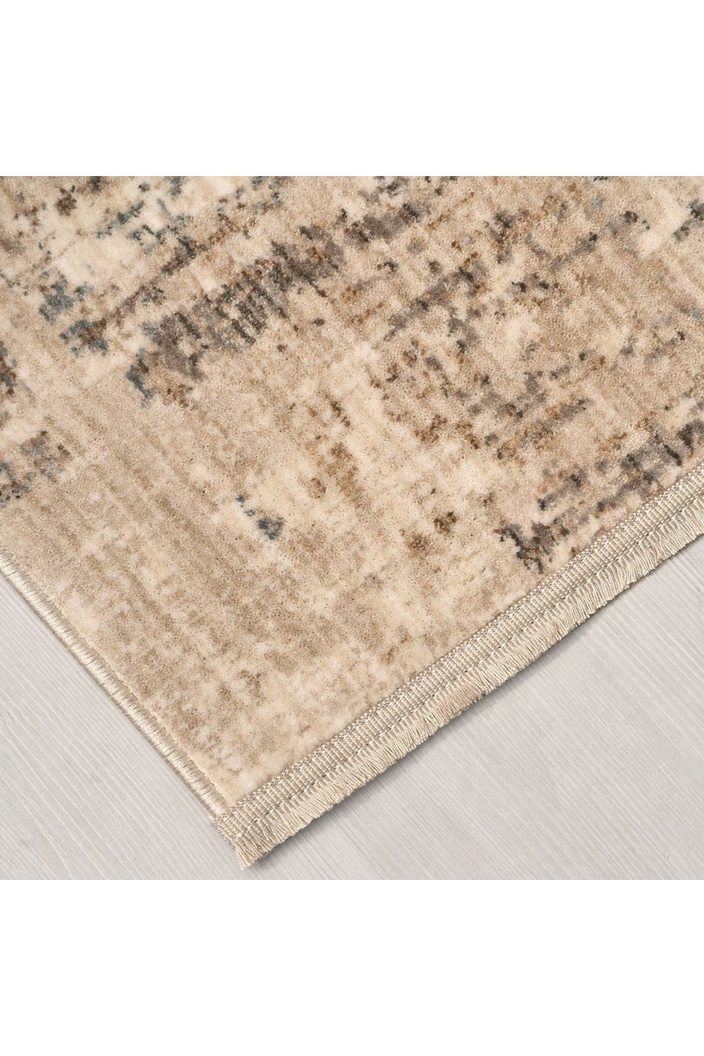 Panama Özel Ölçü Serisi Krem Bej Soyut Eskitme Desenli Vintage Salon Halısı PN04
