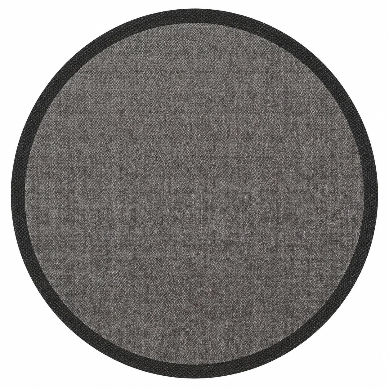 Premium Kalite Makinada Yıkanabilir Kaymaz Taban Antialerjik Wool Sisal Halı Gri Siyah