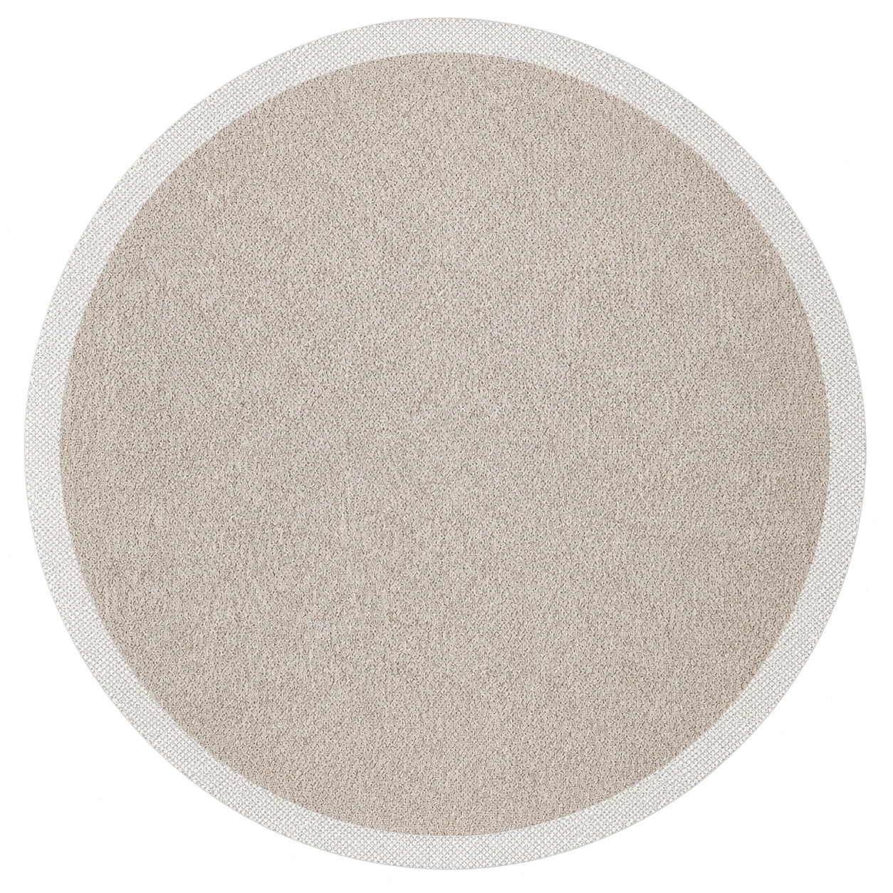 Premium Kalite Makinada Yıkanabilir Kaymaz Taban Antialerjik Wool Sisal Halı Bej Krem