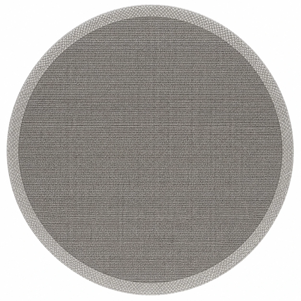 Premium Kalite Makinada Yıkanabilir Kaymaz Taban Antialerjik Wool Sisal Halı Antrasit Gri