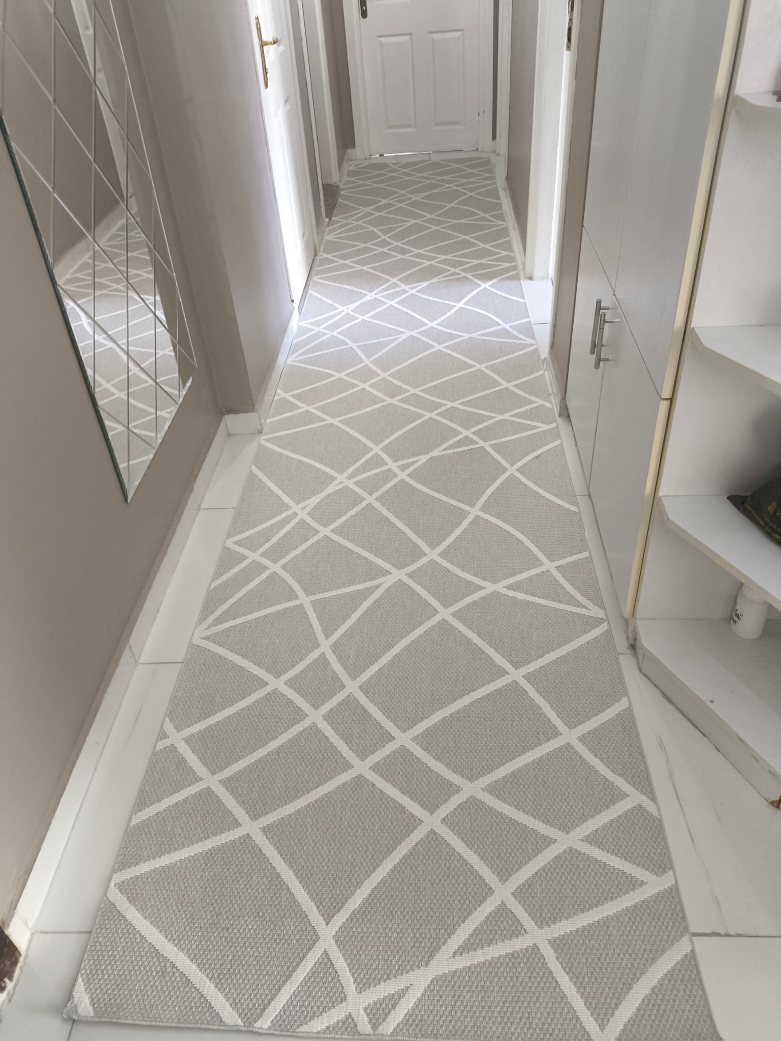 Premium Kalite Makinada Yıkanabilir Kaymaz Taban Antialerjik Wool Bukle Sisal 8002 Gri Krem