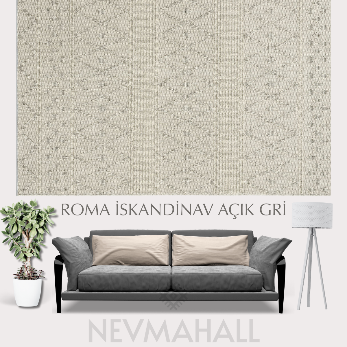 Roma İskandinav Açık Gri