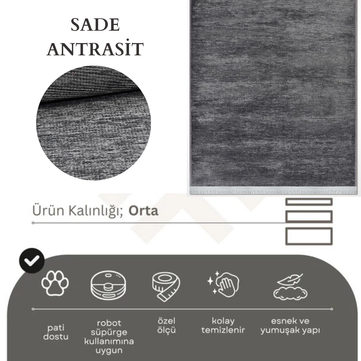 Sade Serisi Antrasit