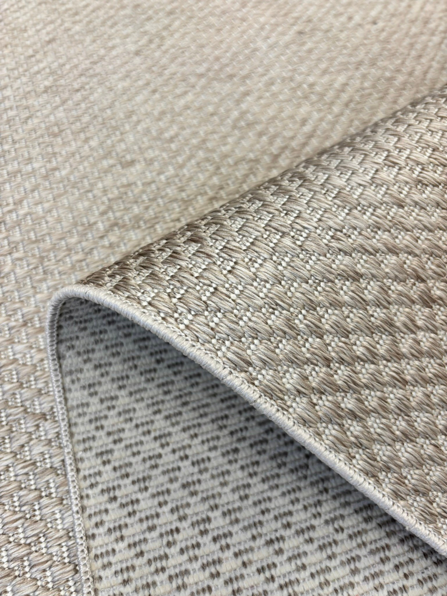 Sade ve Zarif Özel Ölçülü Premium Kalite Makinada Yıkanabilir Kaymaz Taban Antialerjik  Wool Sisal Halı Düz Bej