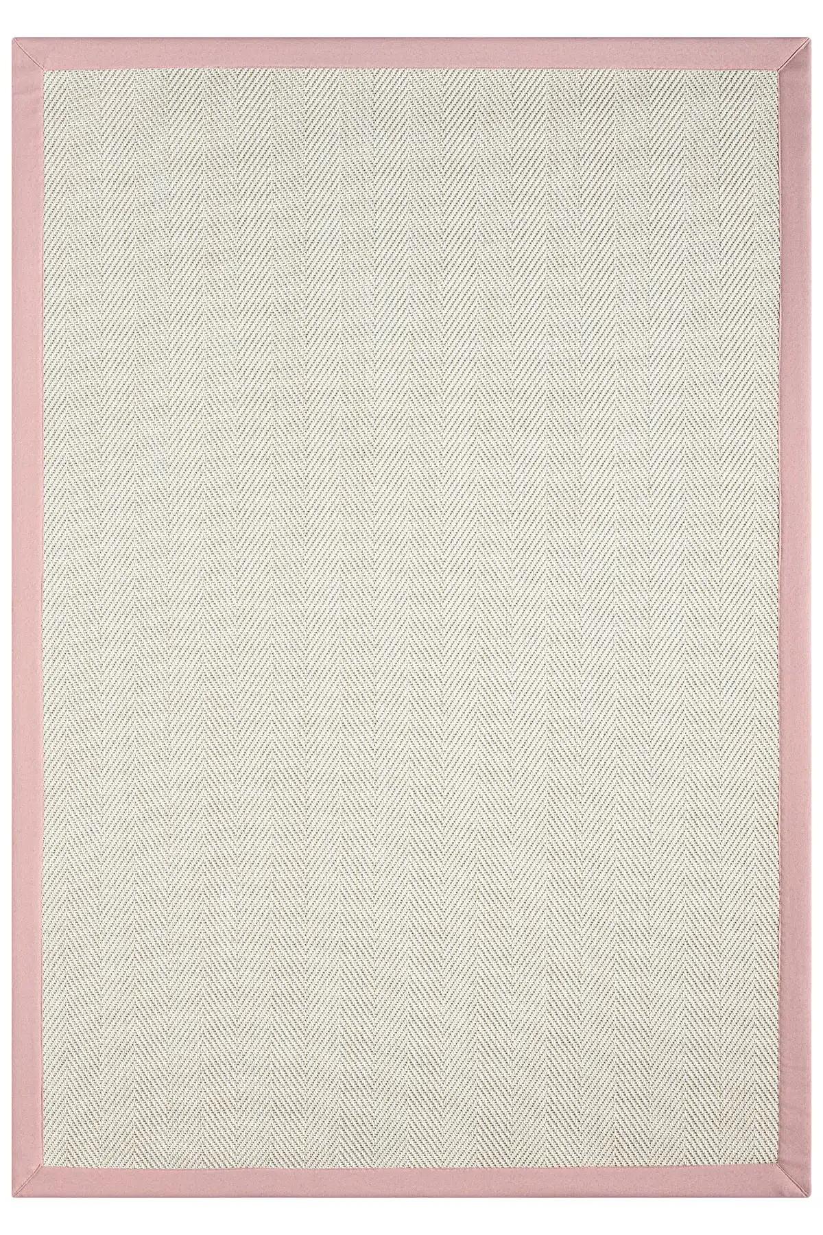 Tasarım Sisal Pembe Kumaş Bordür