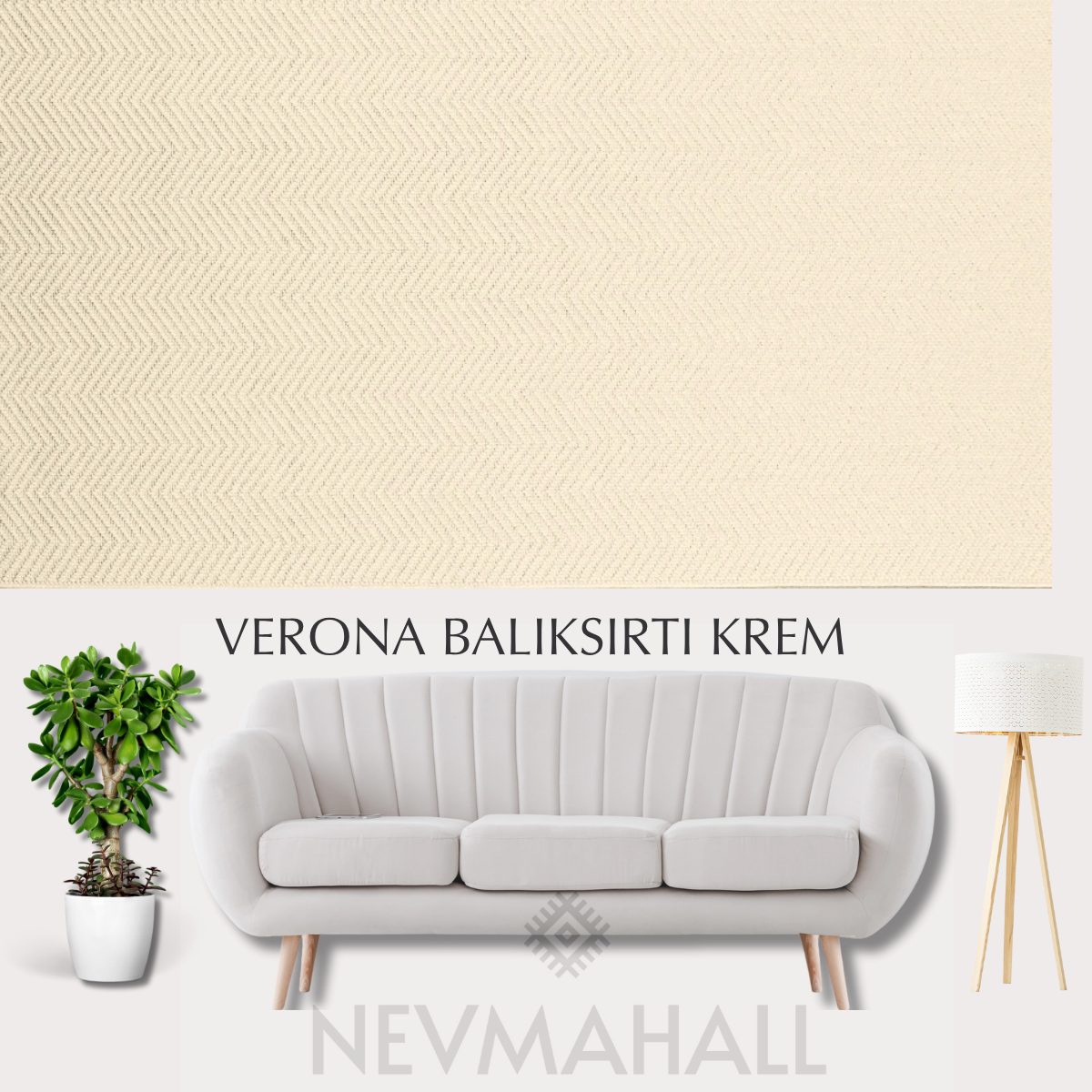 Verona Balık Sırtı Krem