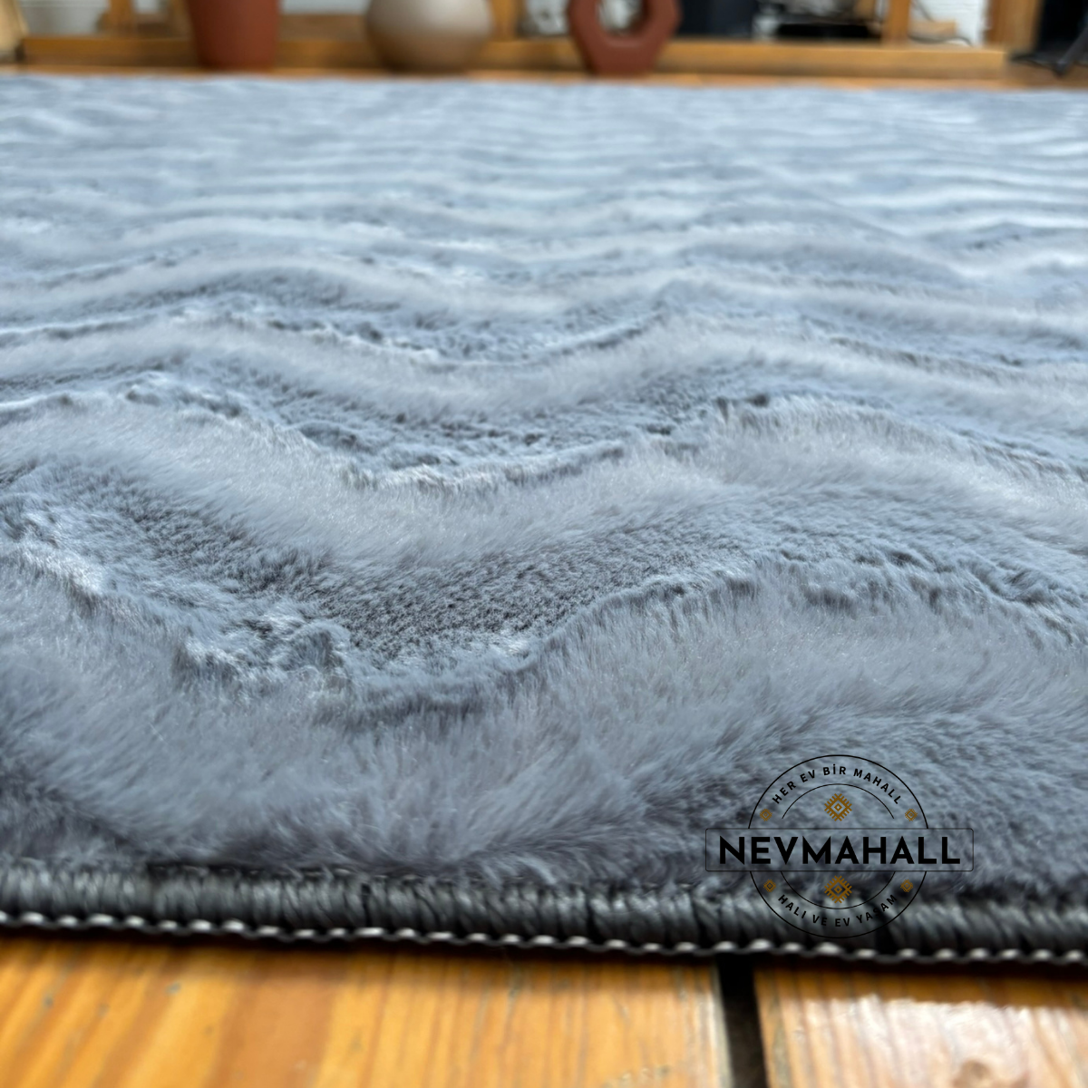 Zigzag Antrasit Peluş