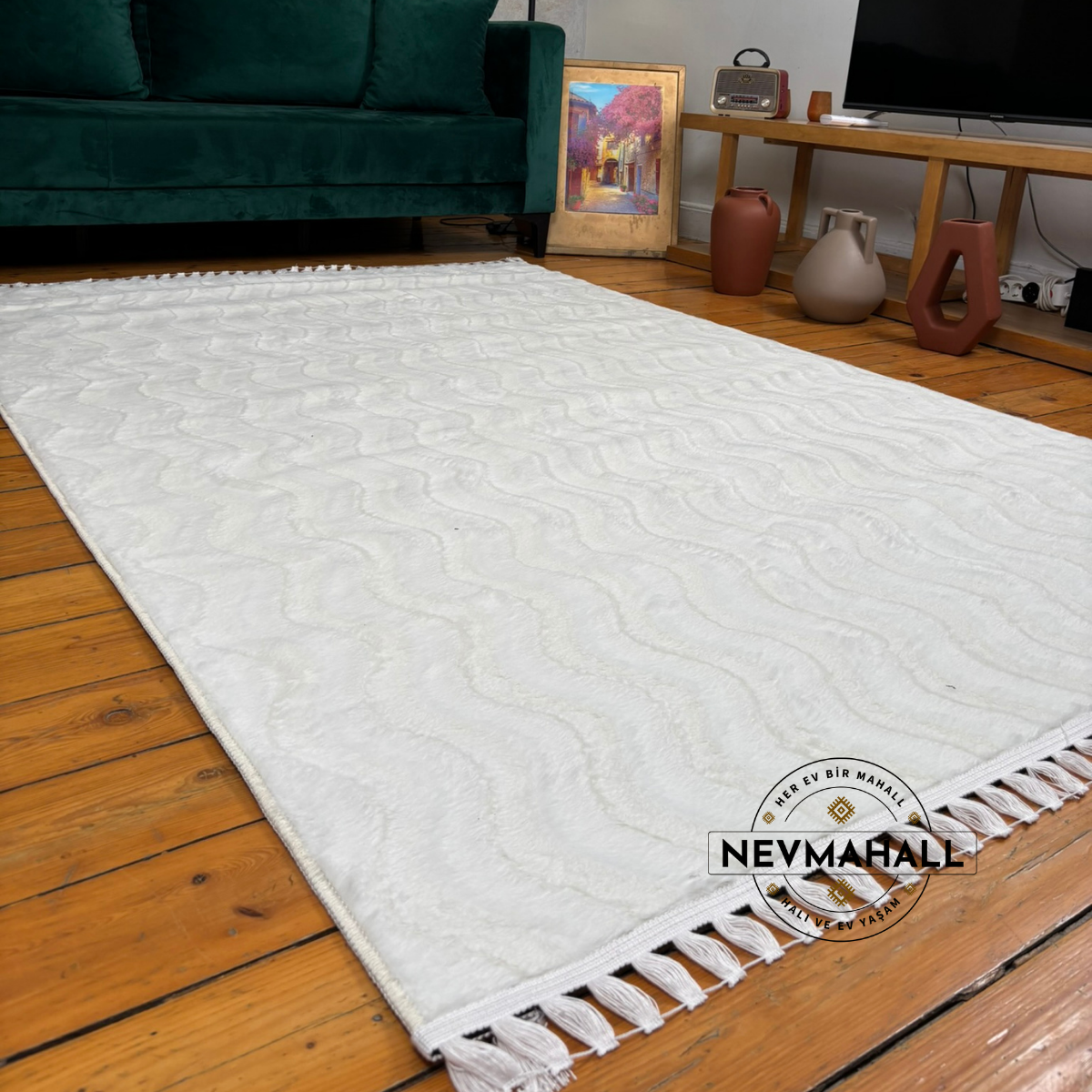 Zigzag Beyaz Peluş
