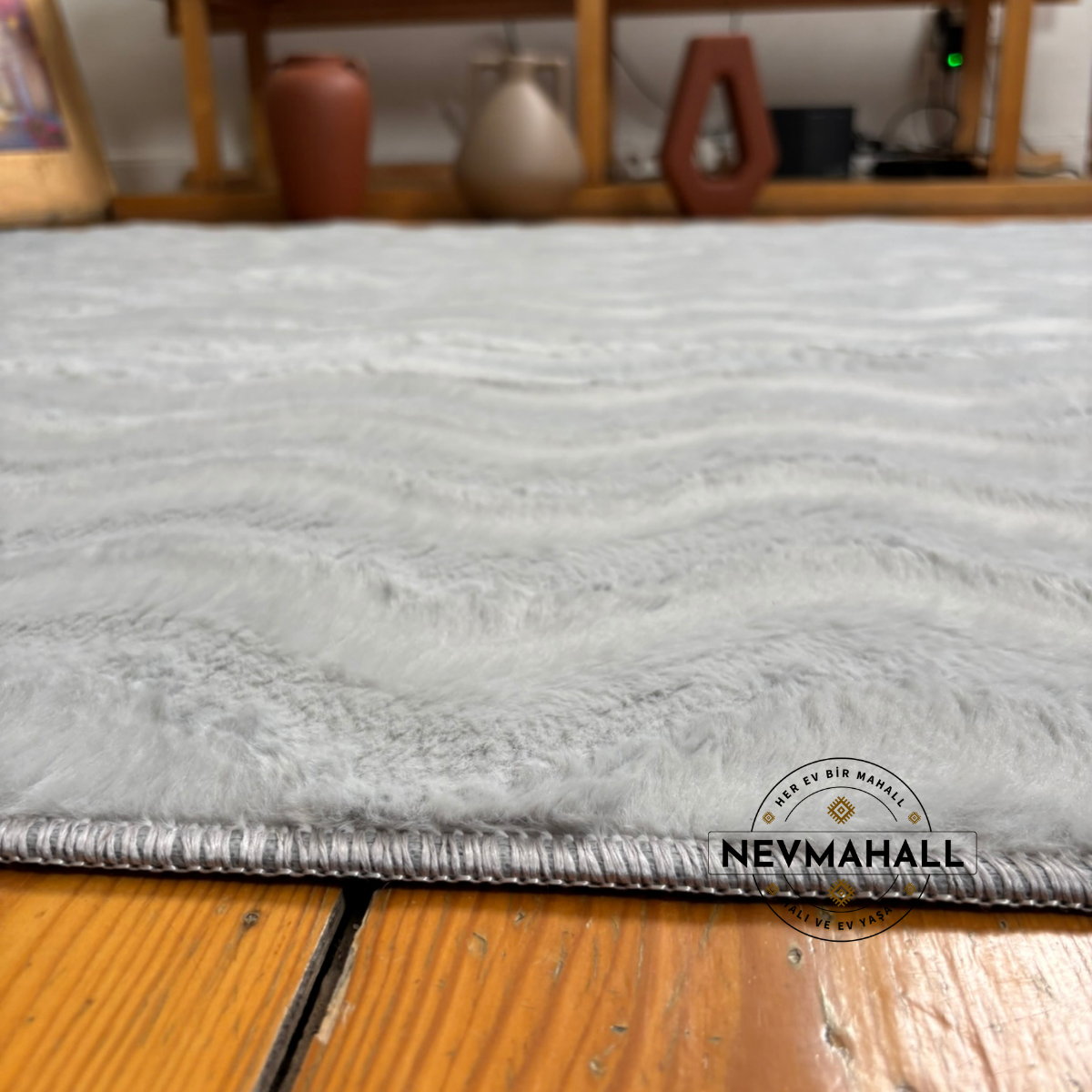 Zigzag Gri Peluş