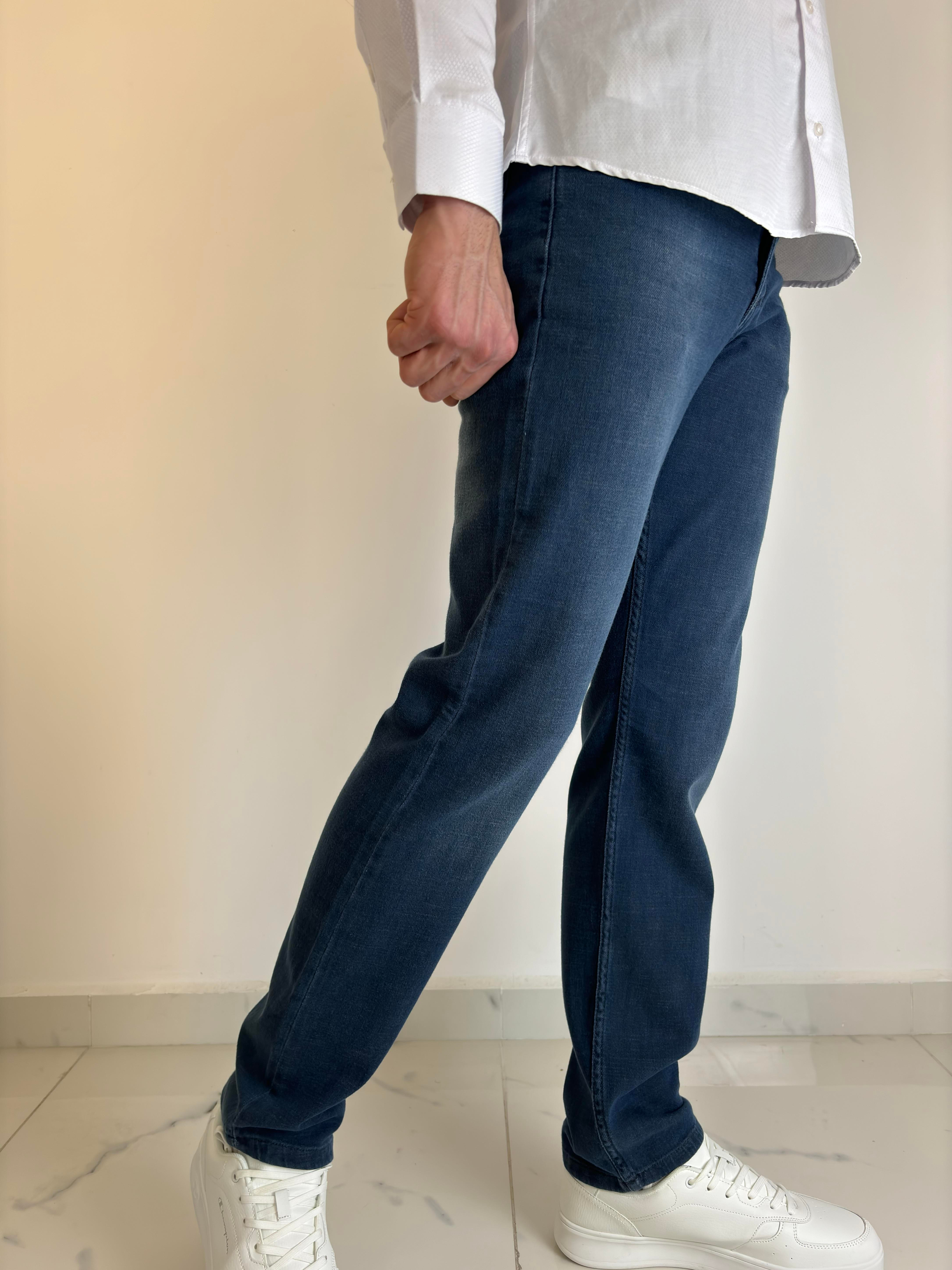 APT PRESTIGE Erkek Mavi Klasik Kot Pantolon