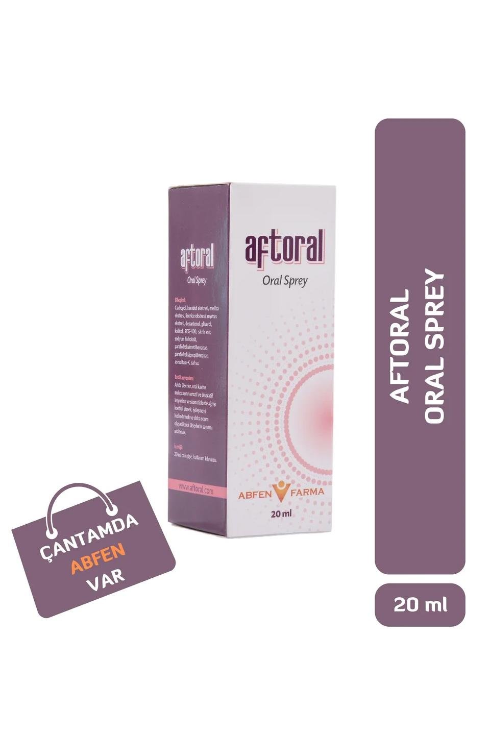 AbfenAftoral Oral Ağız Spreyi 20 mlAbfen Farma Aftoral Sprey 20 ml Fiyatı ve Özellikleri | Mutlufiyatlar