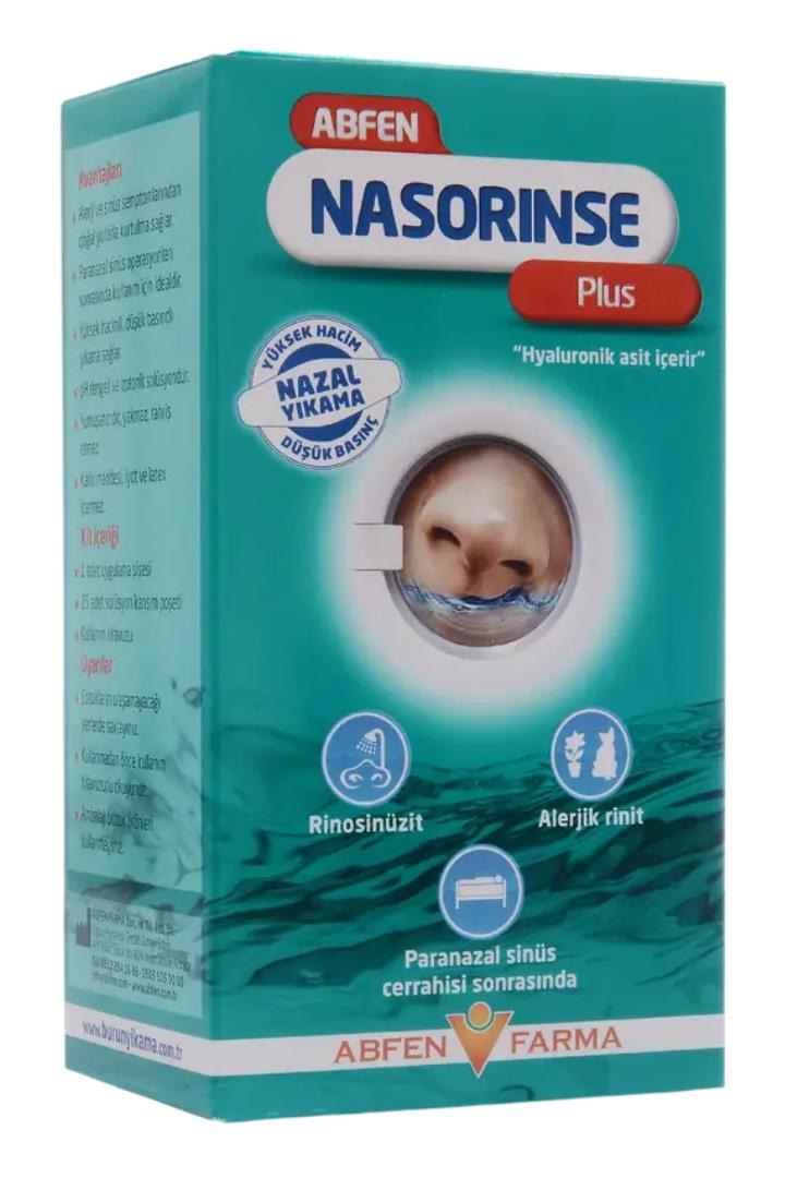 AbfenNasorinse Plus Burun Yıkama Kiti 25 AdetAbfen Nasorinse Plus Kit Fiyatı ve Özellikleri | Mutlufiyatlar