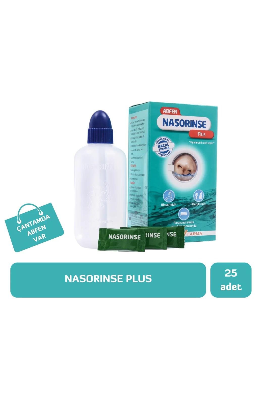 AbfenNasorinse Plus Burun Yıkama Kiti 25 AdetAbfen Nasorinse Plus Kit Fiyatı ve Özellikleri | Mutlufiyatlar