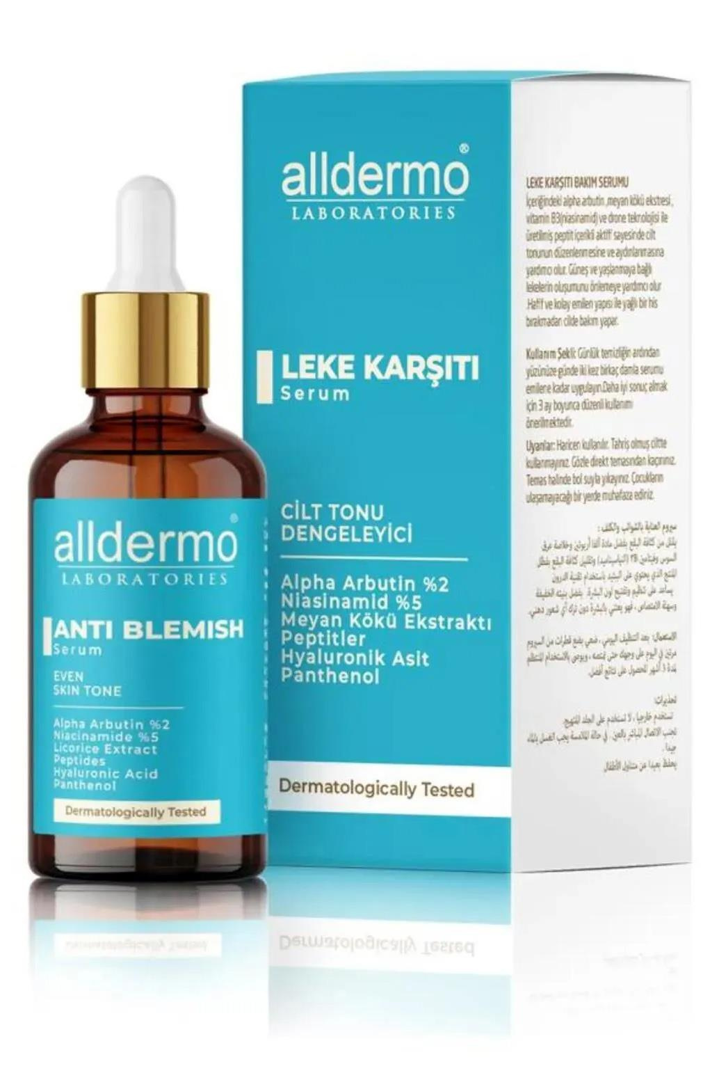 AlldermoAlldermo Anti Blemish Leke Karşıtı Serum 30 mlAlldermo Leke Karşıtı Cilt Tonu Dengeleyici Serum 30 ml Fiyatı ve Özellikleri | Mutlufiyatlar