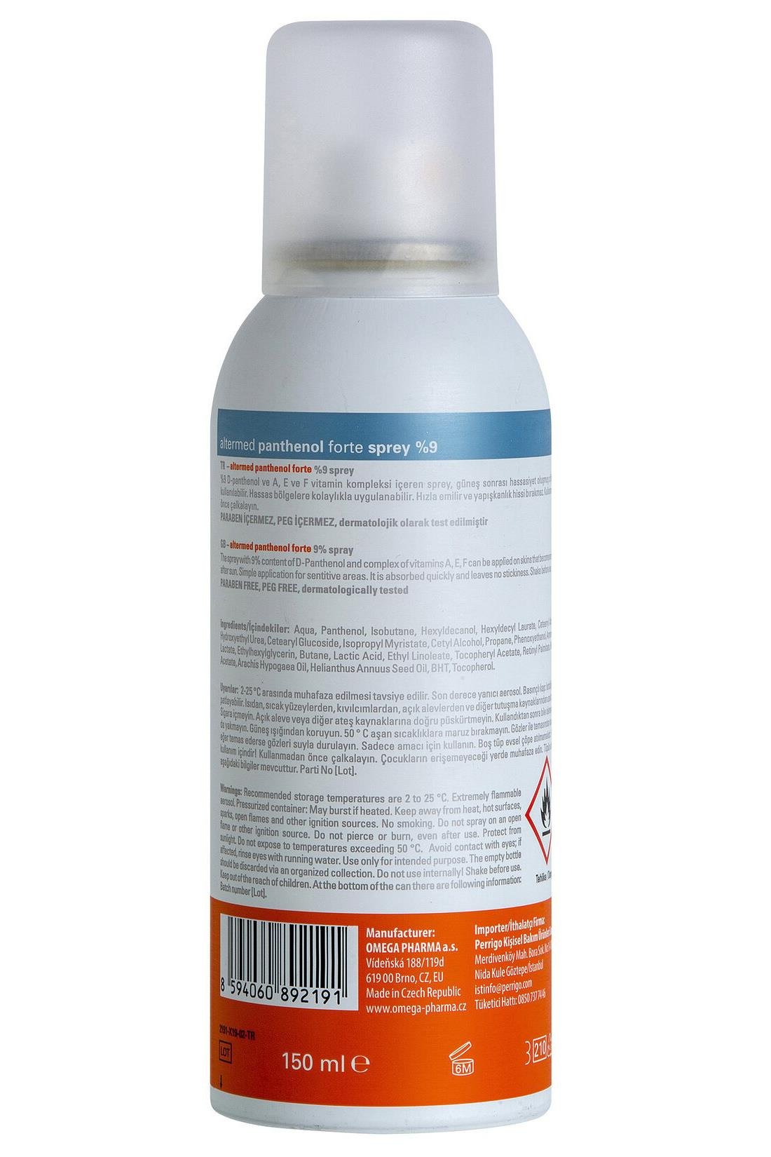 AltermedAltermed %9 Panthenol Forte Sprey 150 mlAltermed %9 Panthenol Forte Sprey 150 ml Fiyatı ve Özellikleri | Mutlufiyatlar