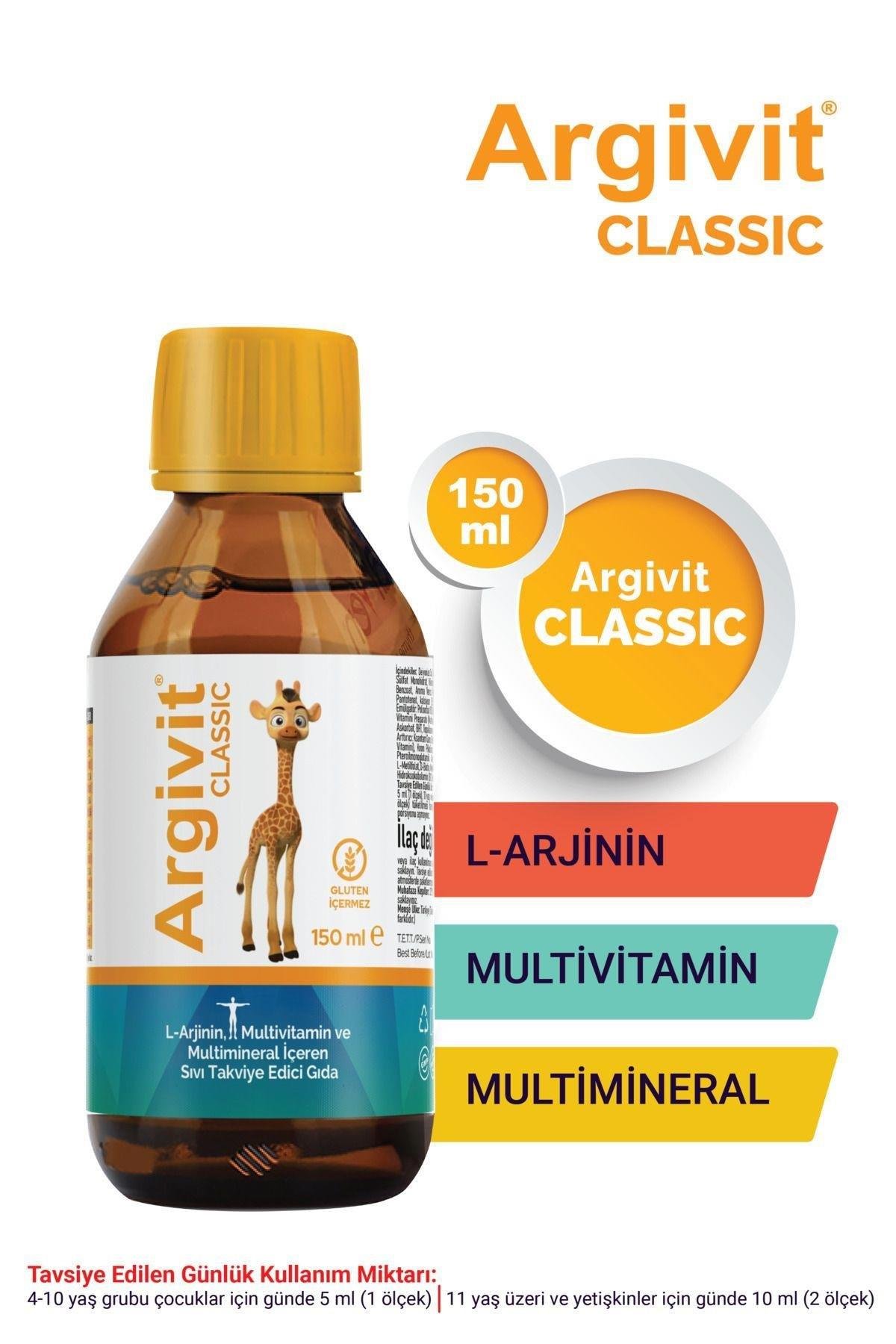 ArgivitArgivit Classic Vitamin Mineral L-Arjinin Şurup 150 mlArgivit Classic Vitamin Mineral L-Arjinin Şurup 150 ml Fiyatı ve Özellikleri | Mutlufiyatlar