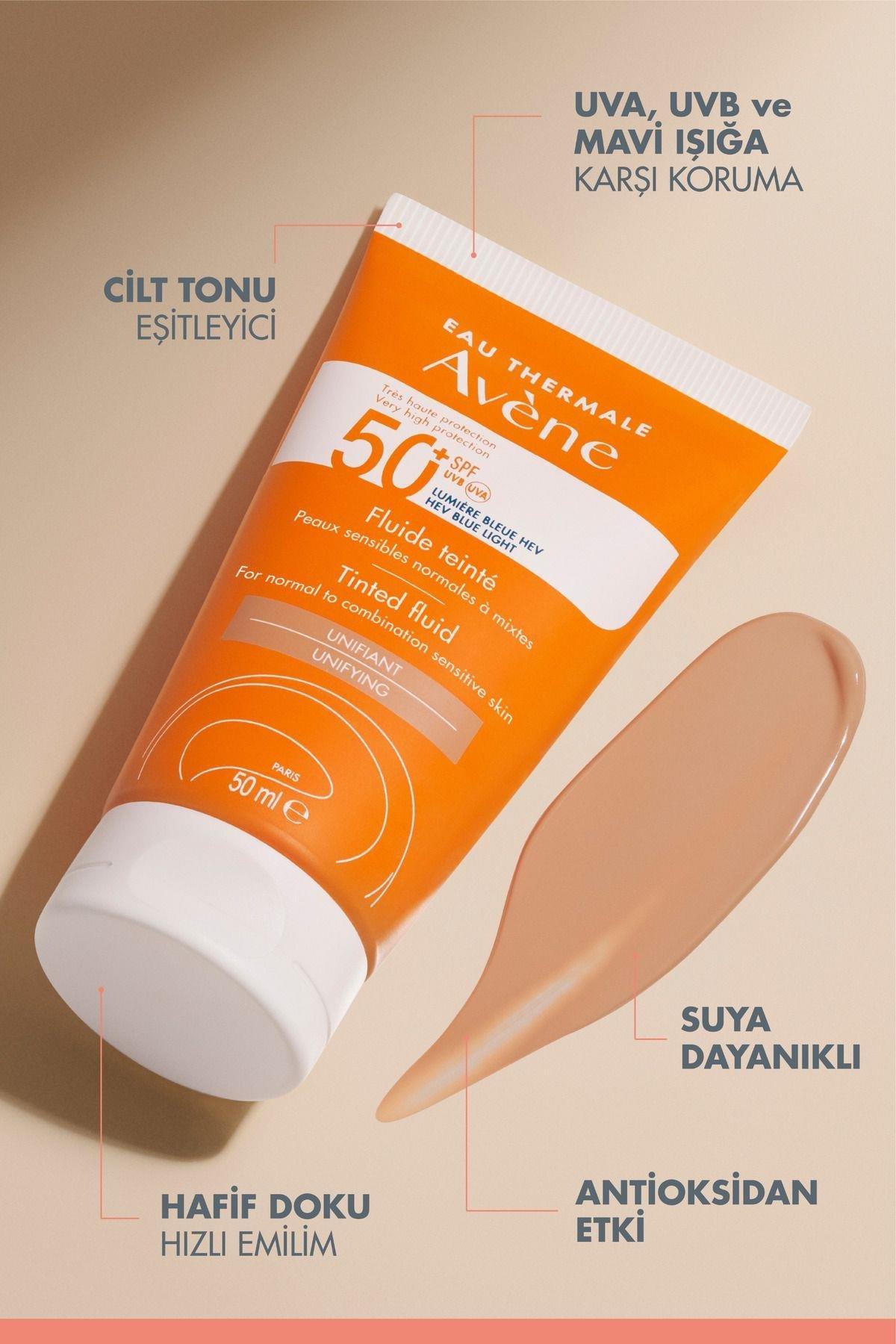 Avene Avene Tinted Fluid Renkli Güneş Koruyucu Krem Normal veya Karma Ciltler İçin Spf 50+ 50 mlAvene Tinted Fluid SPF50+ 50 ml Fiyatı ve Özellikleri | Mutlufiyatlar