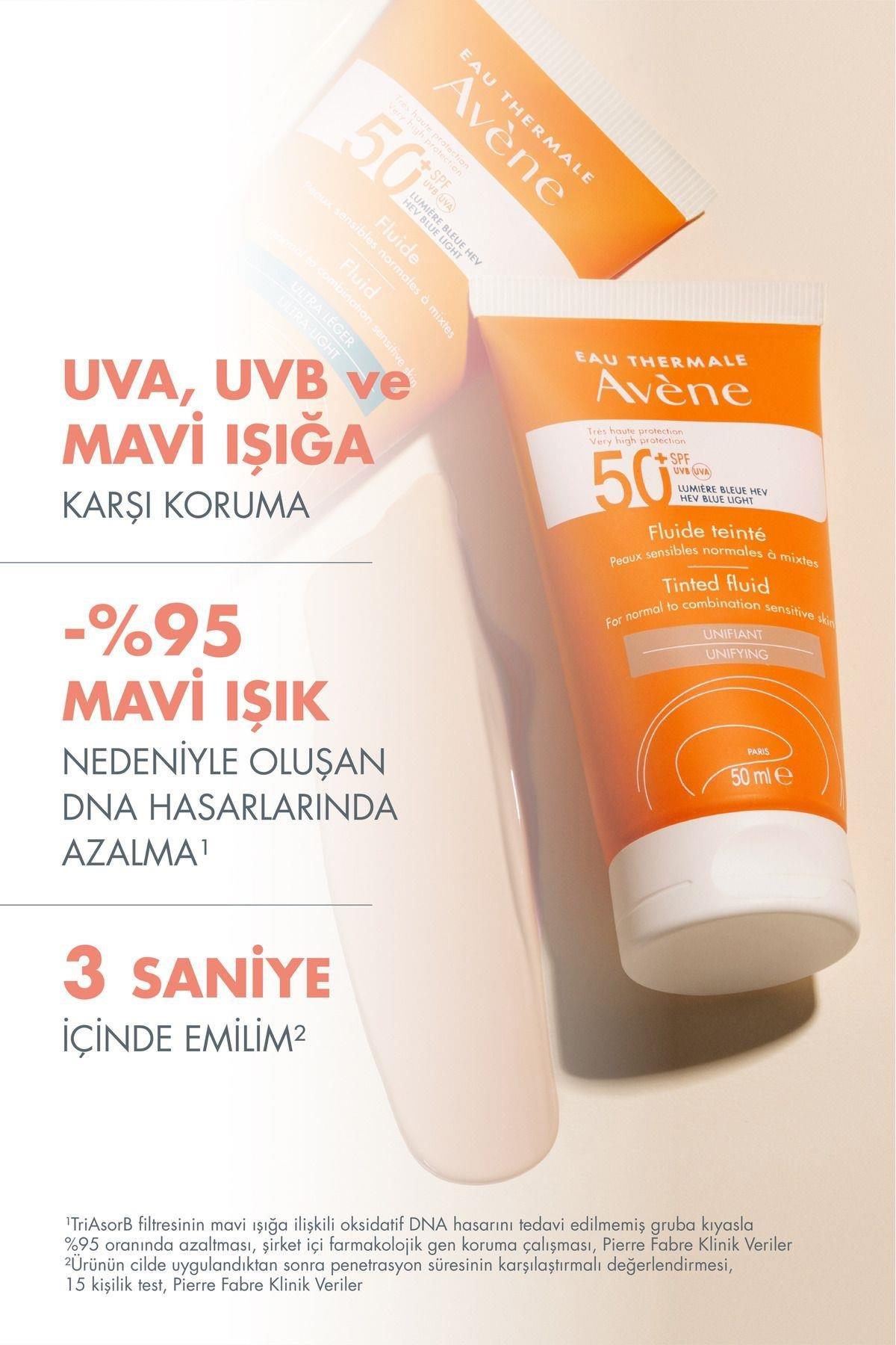 Avene Avene Tinted Fluid Renkli Güneş Koruyucu Krem Normal veya Karma Ciltler İçin Spf 50+ 50 mlAvene Tinted Fluid SPF50+ 50 ml Fiyatı ve Özellikleri | Mutlufiyatlar