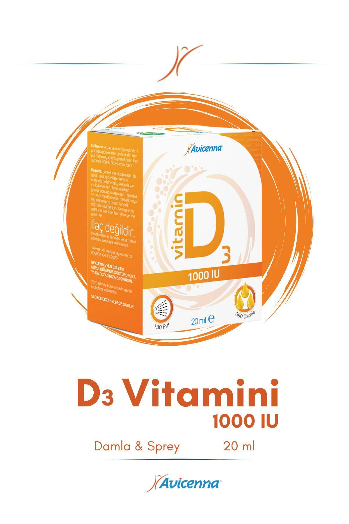 AvicennaAvicenna Vitamin D3 1000 IU Damla Sprey 20 mlAvicenna Vitamin D3 1000 IU Damla Sprey 20 ml Fiyatı ve Özellikleri | Mutlufiyatlar