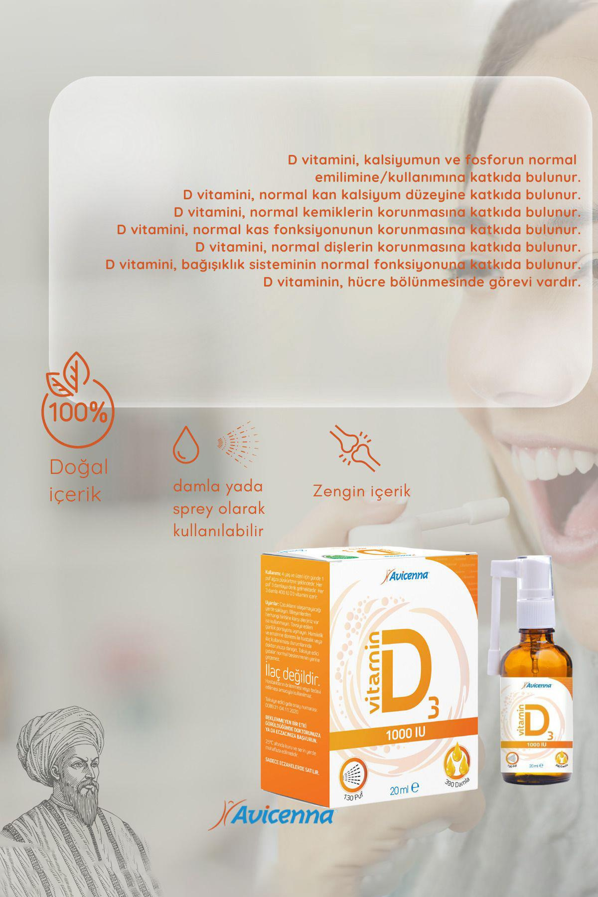 AvicennaAvicenna Vitamin D3 1000 IU Damla Sprey 20 mlAvicenna Vitamin D3 1000 IU Damla Sprey 20 ml Fiyatı ve Özellikleri | Mutlufiyatlar