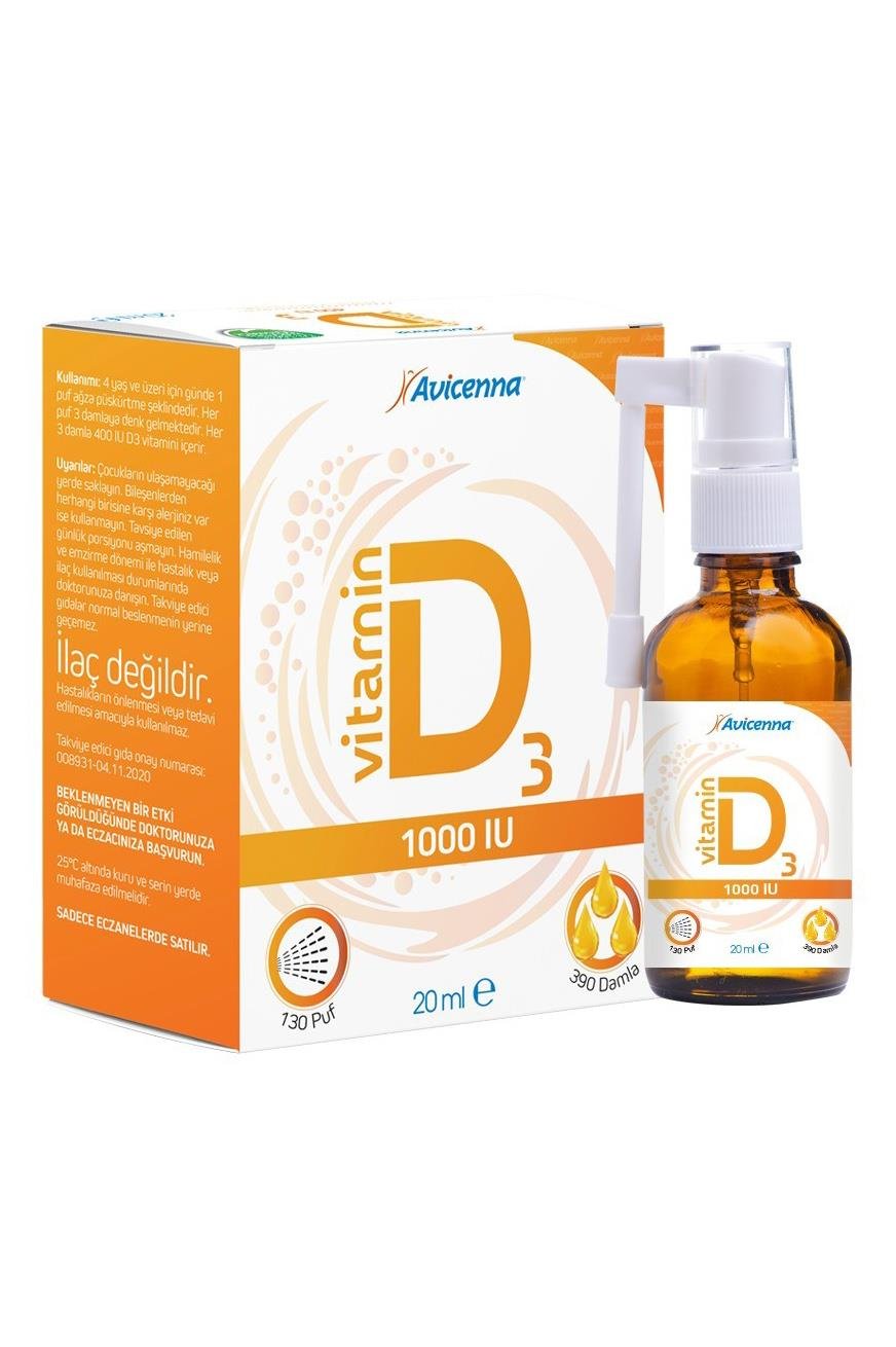 AvicennaAvicenna Vitamin D3 1000 IU Damla Sprey 20 mlAvicenna Vitamin D3 1000 IU Damla Sprey 20 ml Fiyatı ve Özellikleri | Mutlufiyatlar