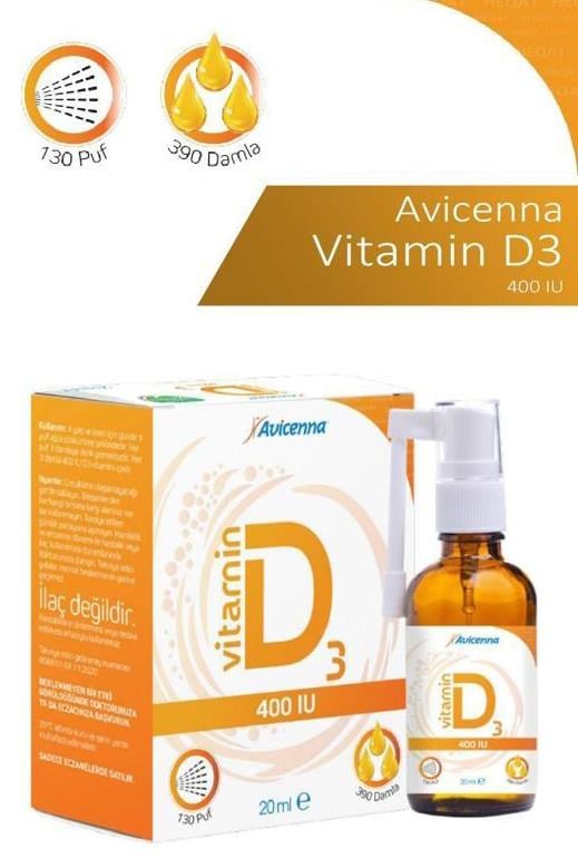 AvicennaAvicenna Vitamin D3 1000 IU Damla Sprey 20 mlAvicenna Vitamin D3 1000 IU Damla Sprey 20 ml Fiyatı ve Özellikleri | Mutlufiyatlar