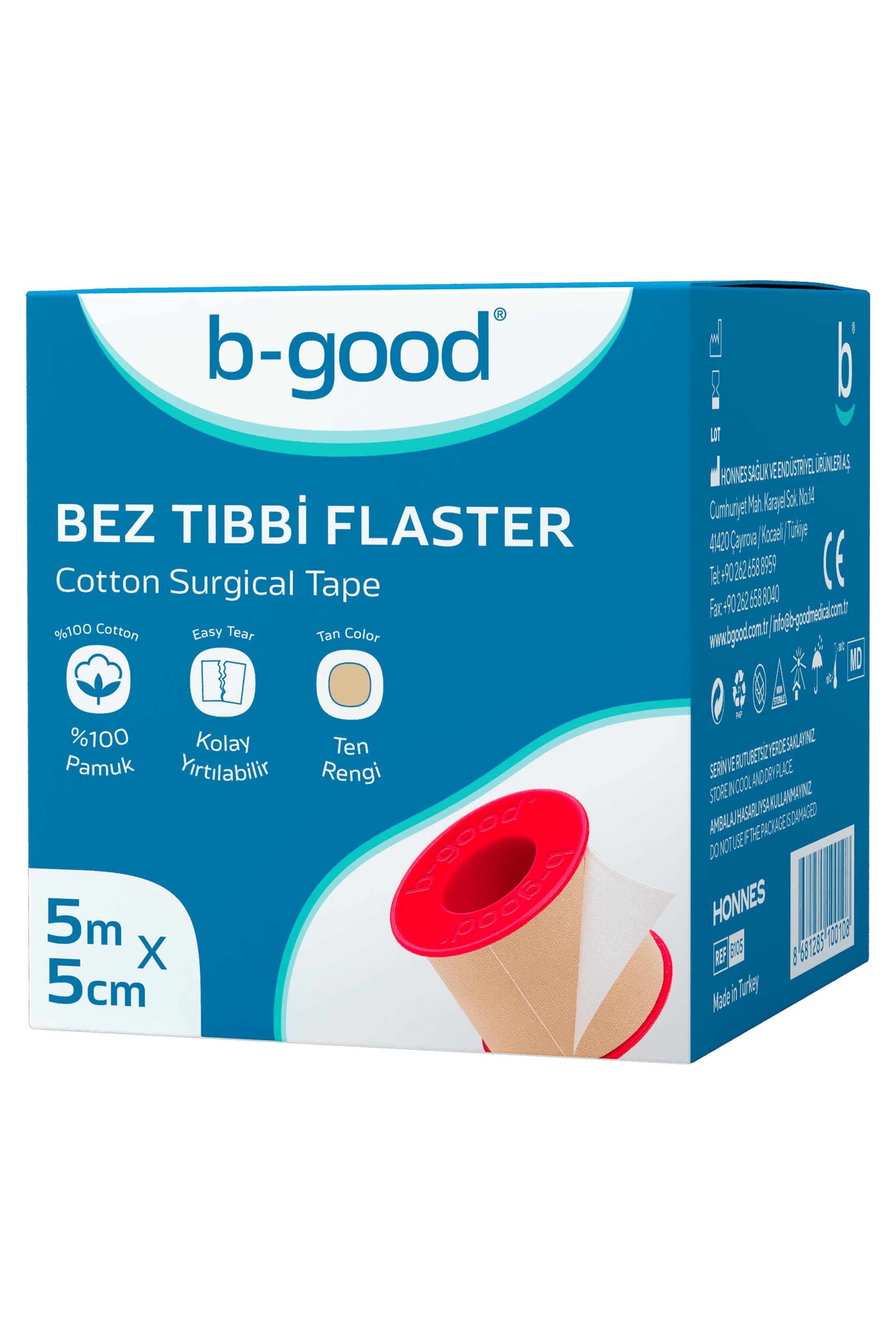 B-GoodB-Good Bez Tıbbi Flaster 5x5B-Good Bez Flaster 5x5 | Medikal Sabitleme Bandı