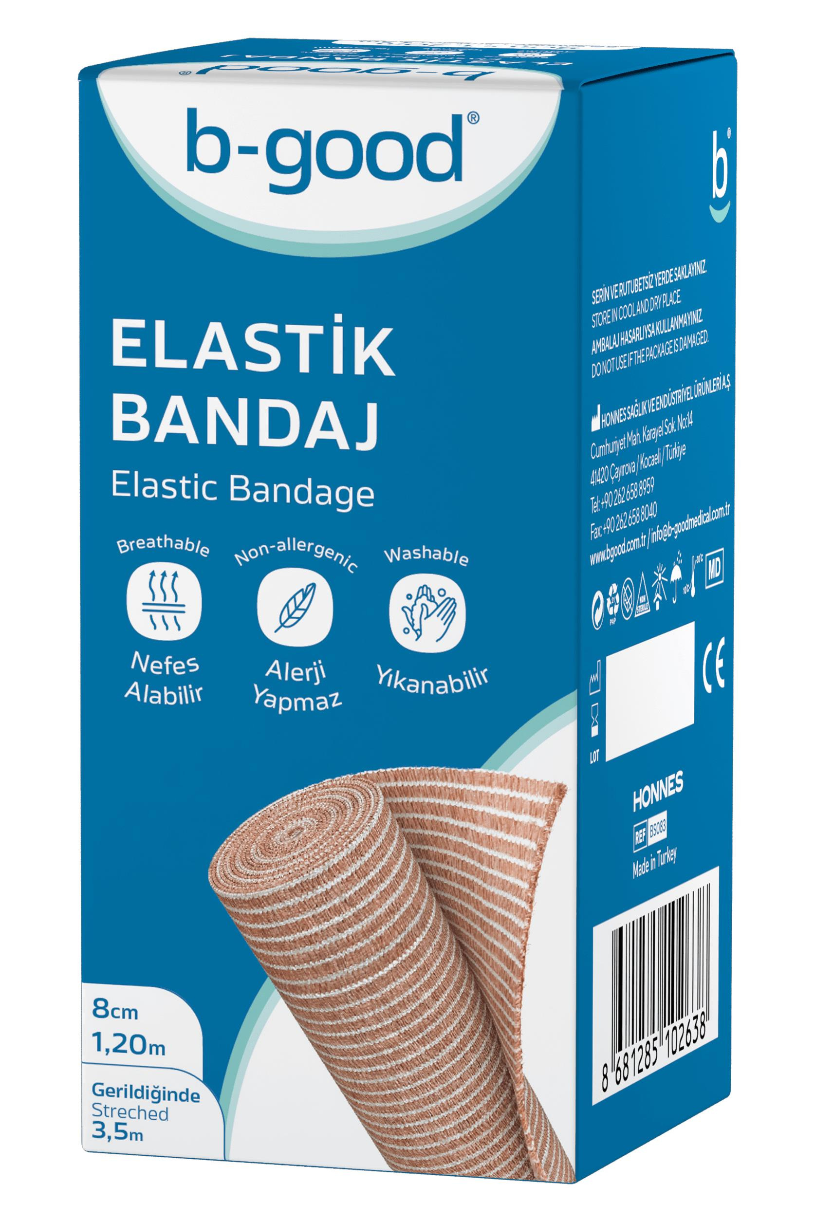 B-GoodB-Good Elastik Bandaj 8 cm x 3.5 mtB-Good Elastik Bandaj 8cm x 3,5m Fiyatı ve Özellikleri | Mutlufiyatlar