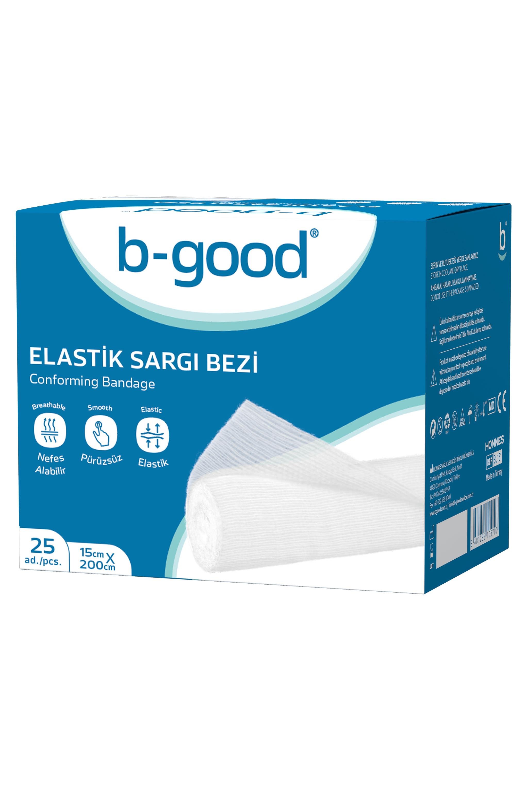 B-GoodB-Good Elastik Sargı Bezi 15cm x 200 cm 25 AdetB-Good Elastik Sargı Bezi 15cm x 200 cm Tekli Fiyatı ve Özellikleri | Mutlufiyatlar