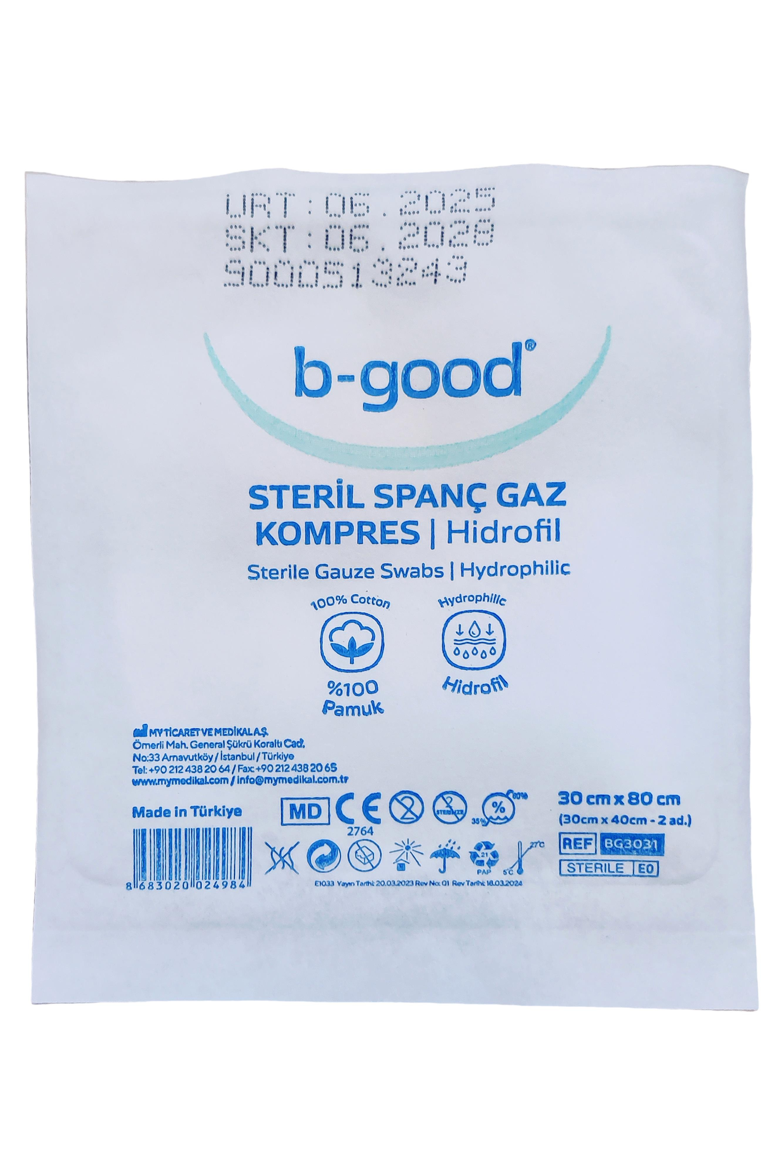 B-GoodB-Good Gaz Kompres 30 x 80 cm 2 AdetB-Good Gaz Kompres 30x80 cm Fiyatı ve Özellikleri | Mutlufiyatlar
