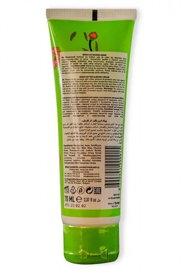 BebakBebak Acı Badem El ve Vücut Bakım Kremi 70 ml - TüpBebak Acı Badem Cilt Bakım Kremi 70 ml - Tüp Fiyatı ve Özellikleri | Mutlufiyatlar