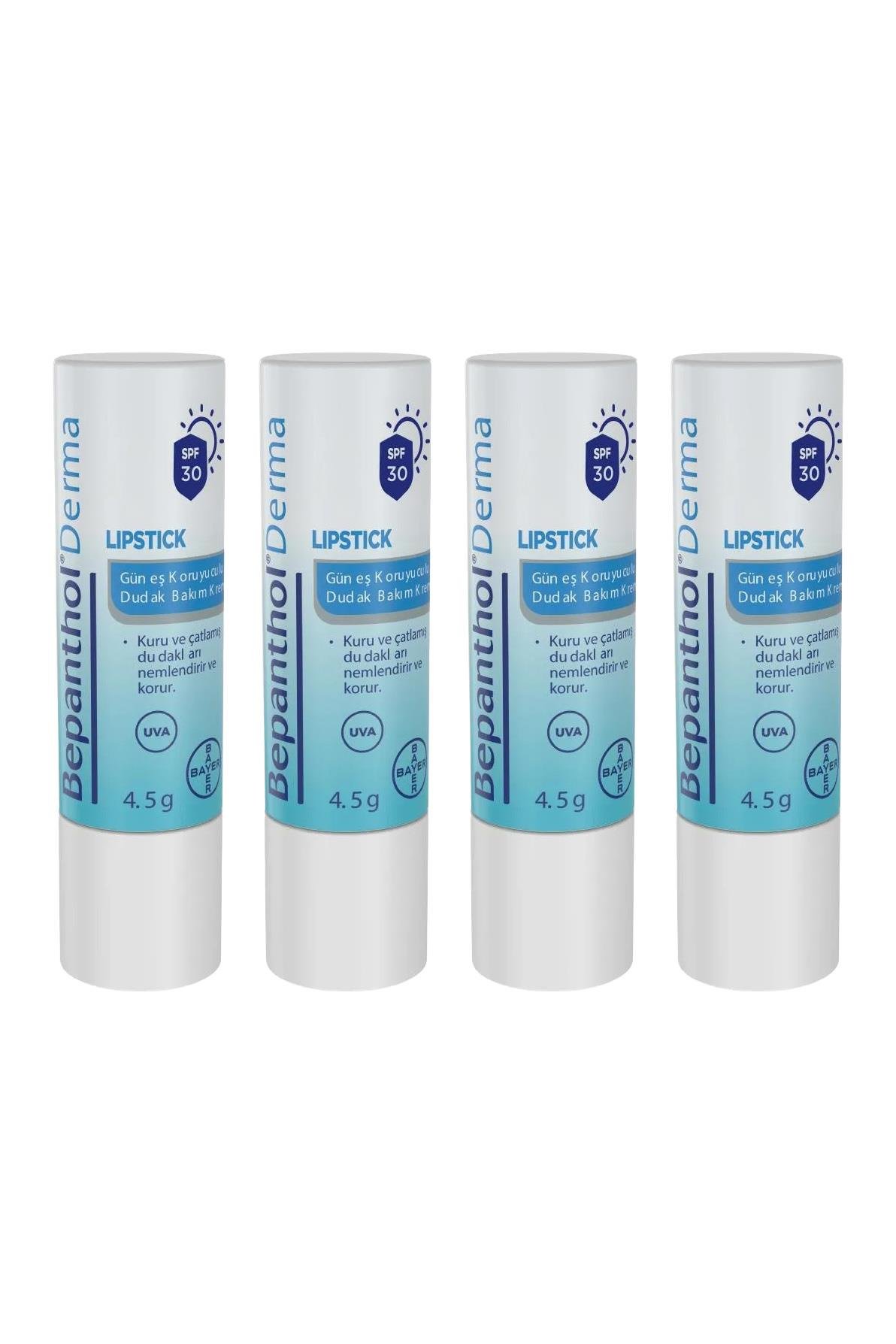 BepantholBepanthol Lipstick Güneş Koruyucu Dudak Bakım Kremi Spf 30 4.5 gr  4'lüBepanthol Lipstick SPF30 | Güneş Korumalı Dudak Nemlendirici