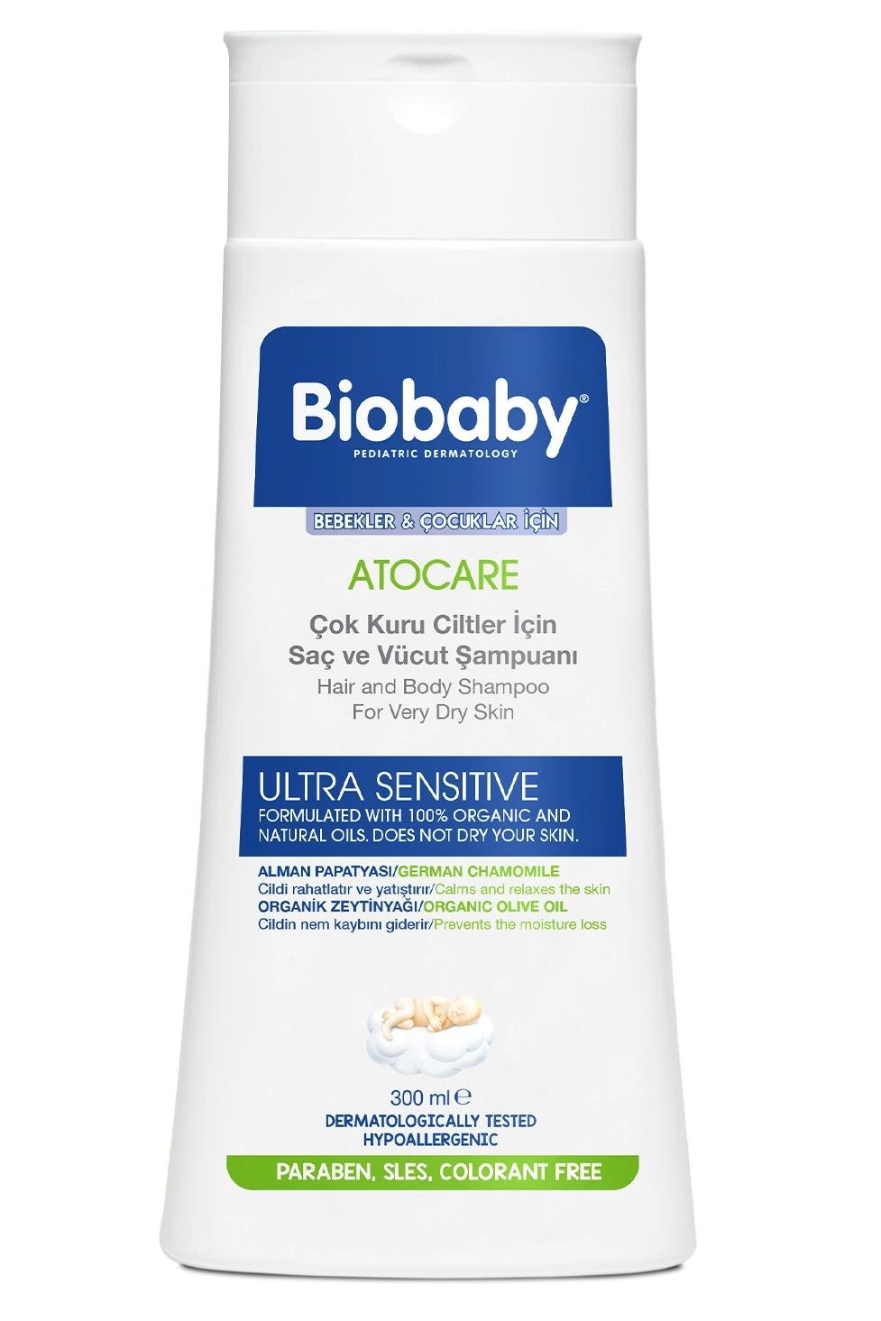 Biobaby Biobaby Atocare Saç Ve Vücut Şampuanı Çok Kuru Ciltler İçin 300 ml Biobaby Atocare Şampuan 300ml | Bebekler İçin Kuru Cilt Bakımı